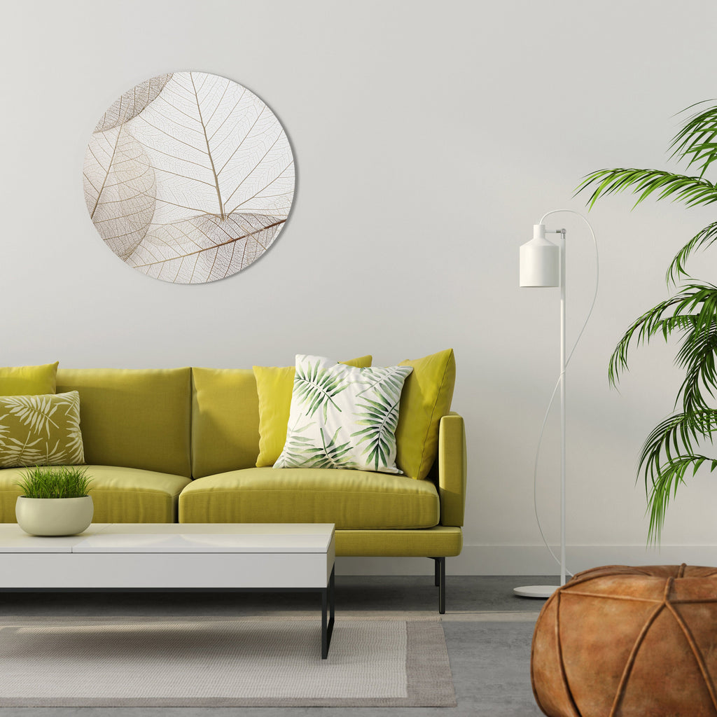 ETHEREAL VEINED GRACE Runde Wanddekoration Ø 69 cm