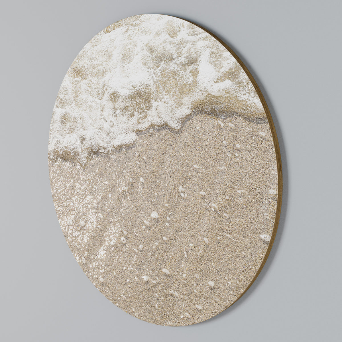 SHIMMERING SHORELINE Rundes Wandbild