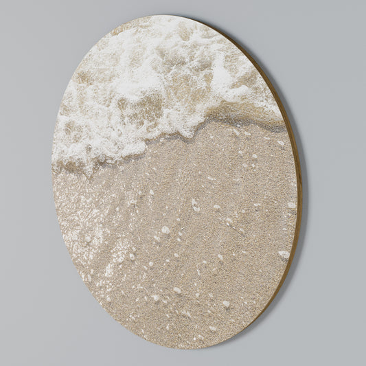 SHIMMERING SHORELINE Rundes Wandbild