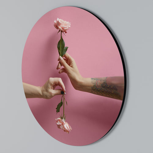 FLORAL CONNECTIONS Rundes Wandbild