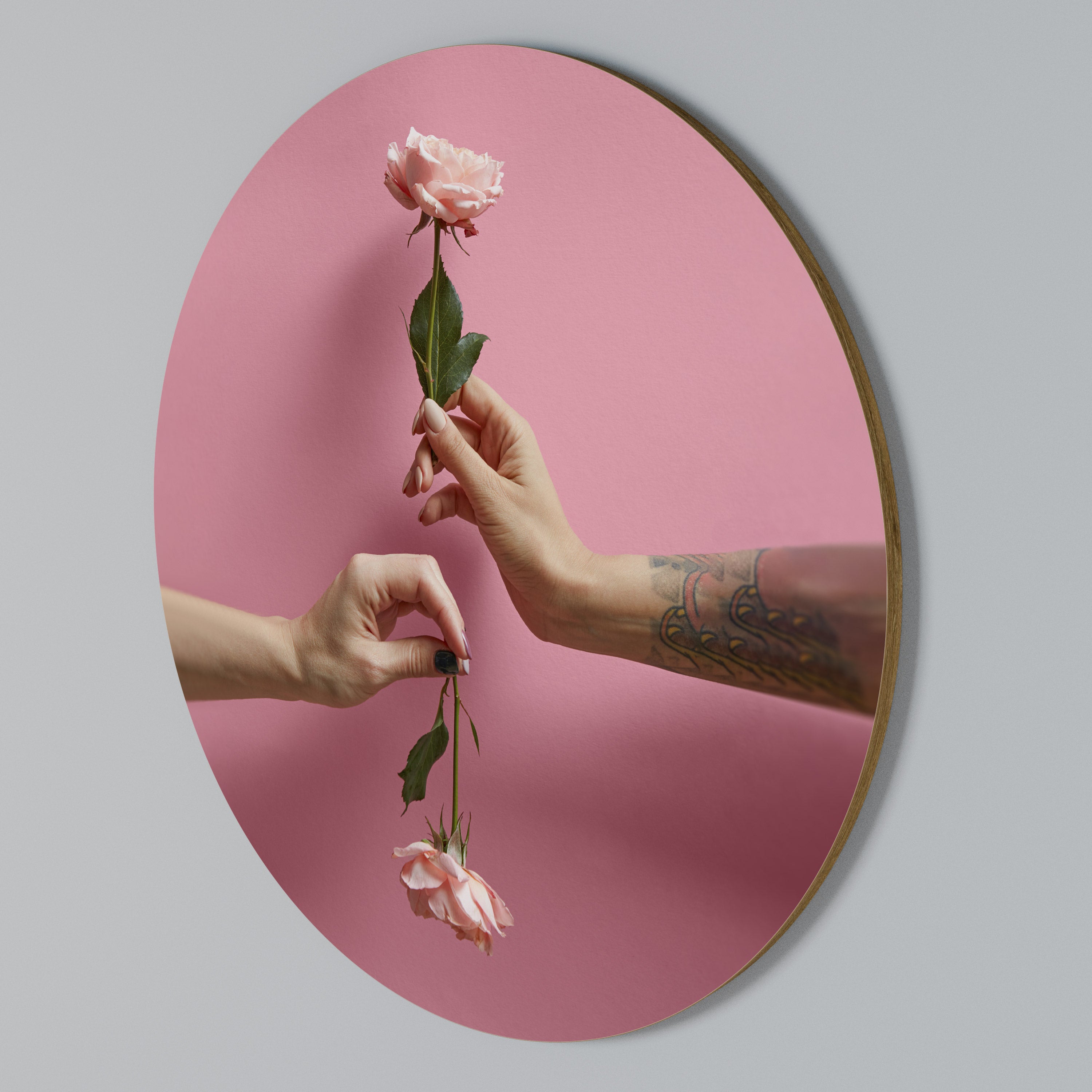 FLORAL CONNECTIONS Rundes Wandbild