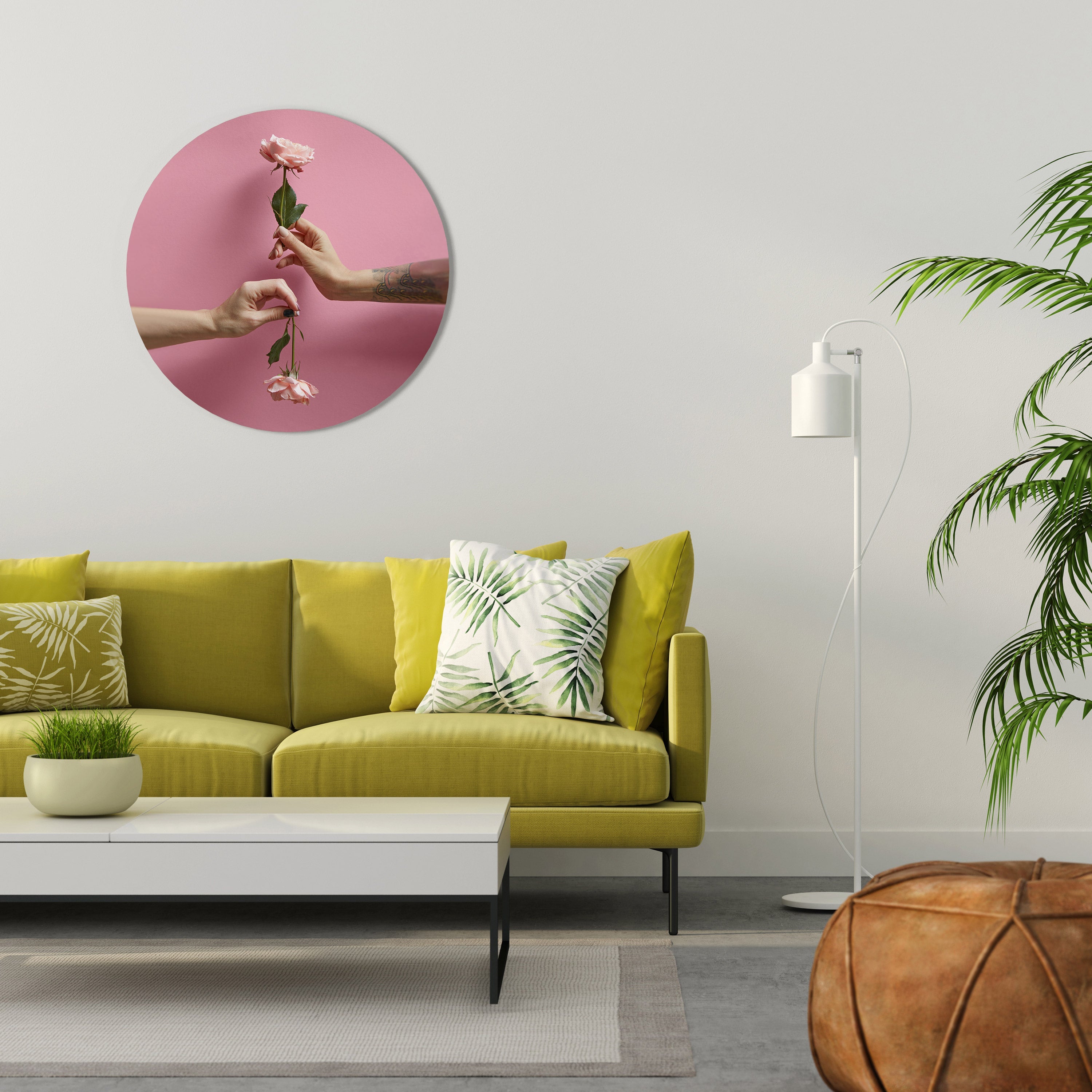 FLORAL CONNECTIONS Runde Wanddekoration Ø 69 cm