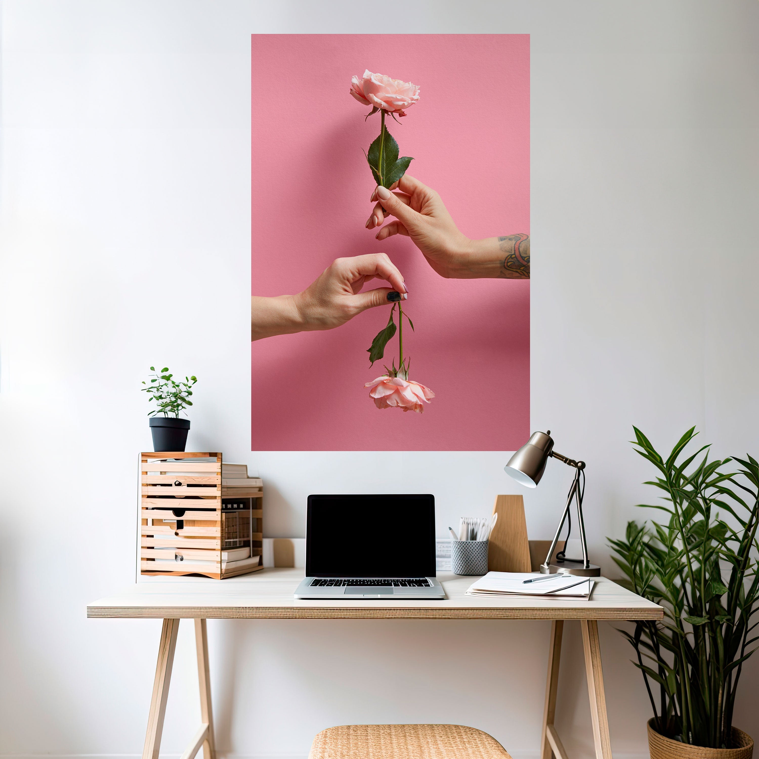 FLORAL CONNECTIONS Vertikales Poster zum Abziehen und Aufkleben