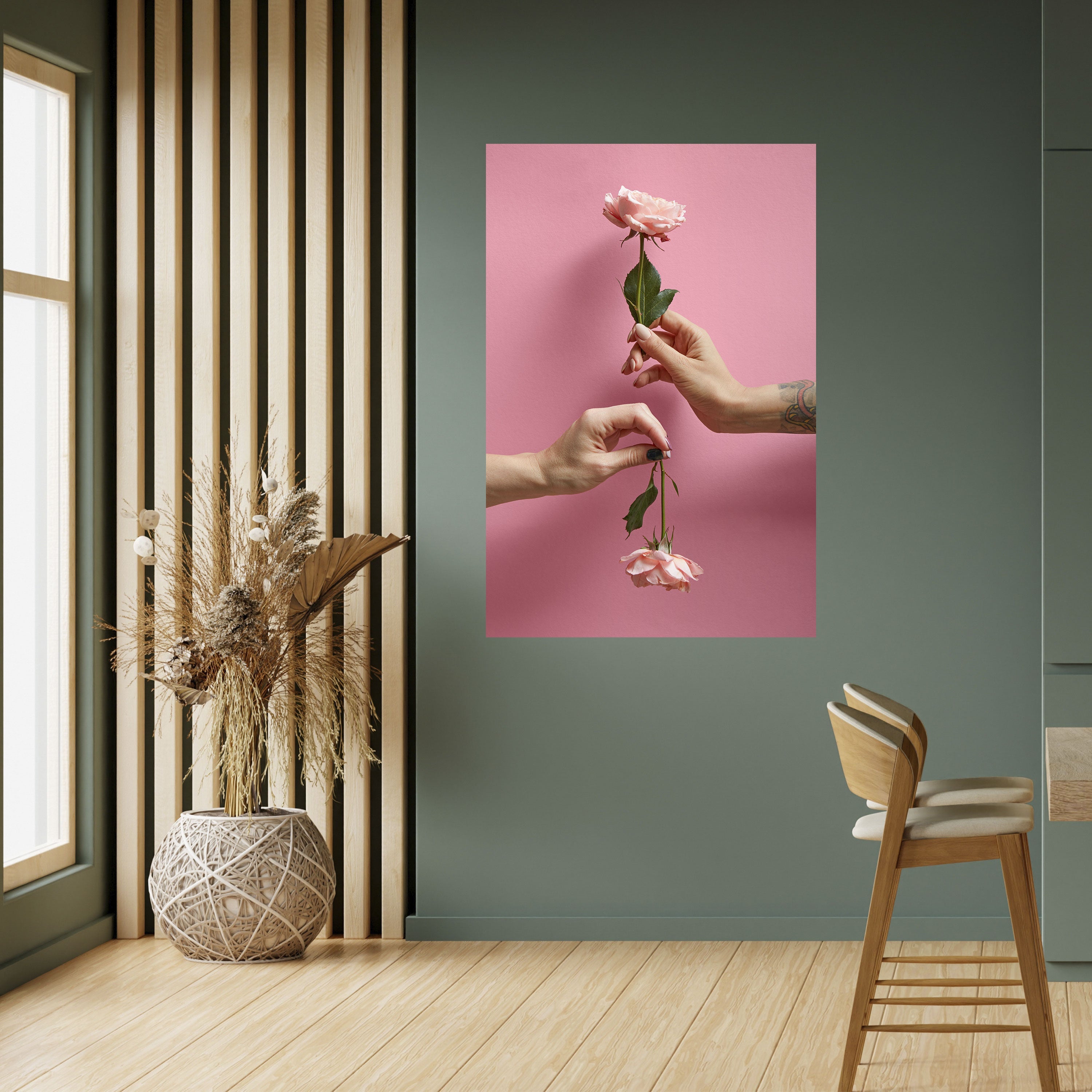 FLORAL CONNECTIONS Vertikales Poster zum Abziehen und Aufkleben