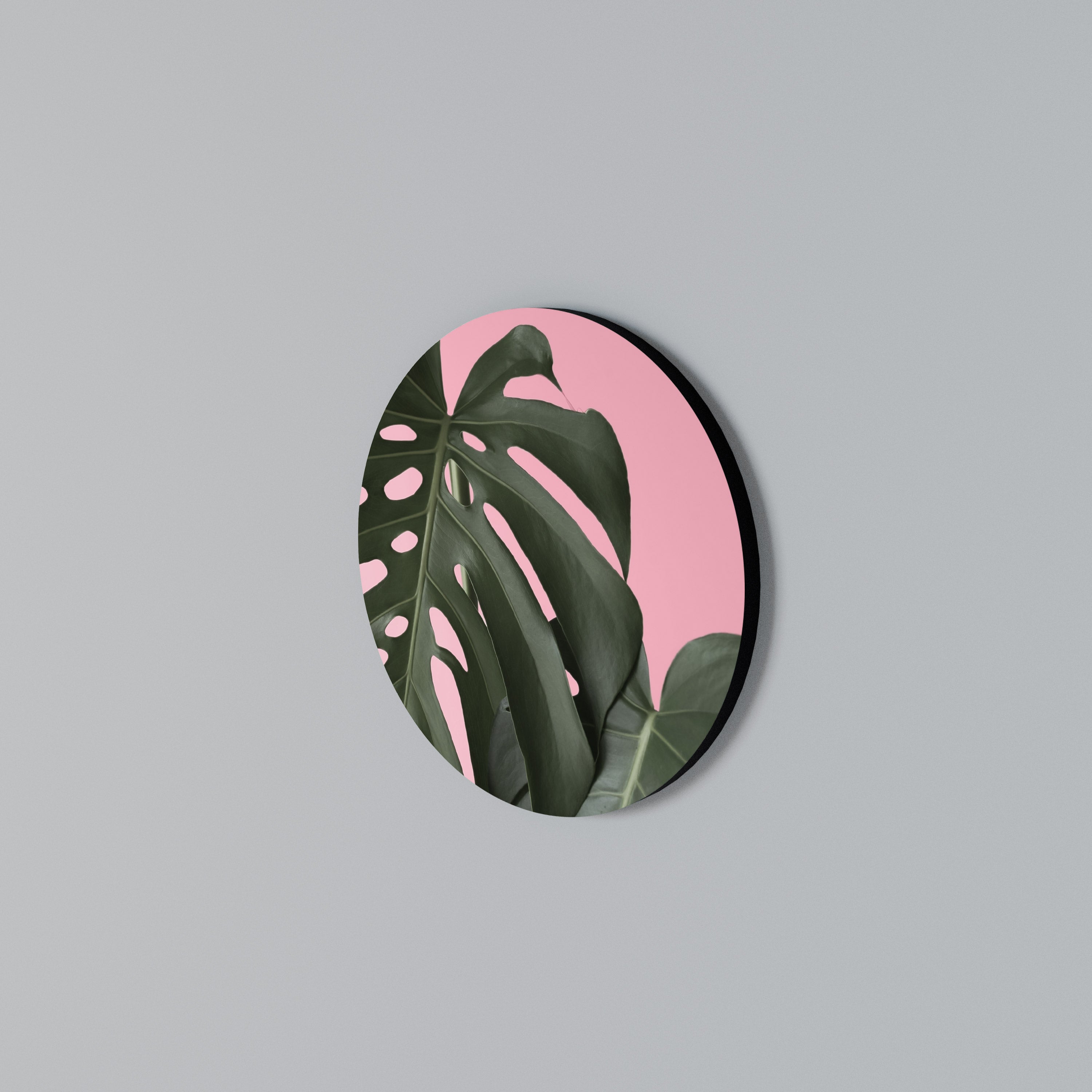 LADY MONSTERA Rundes Wandbild
