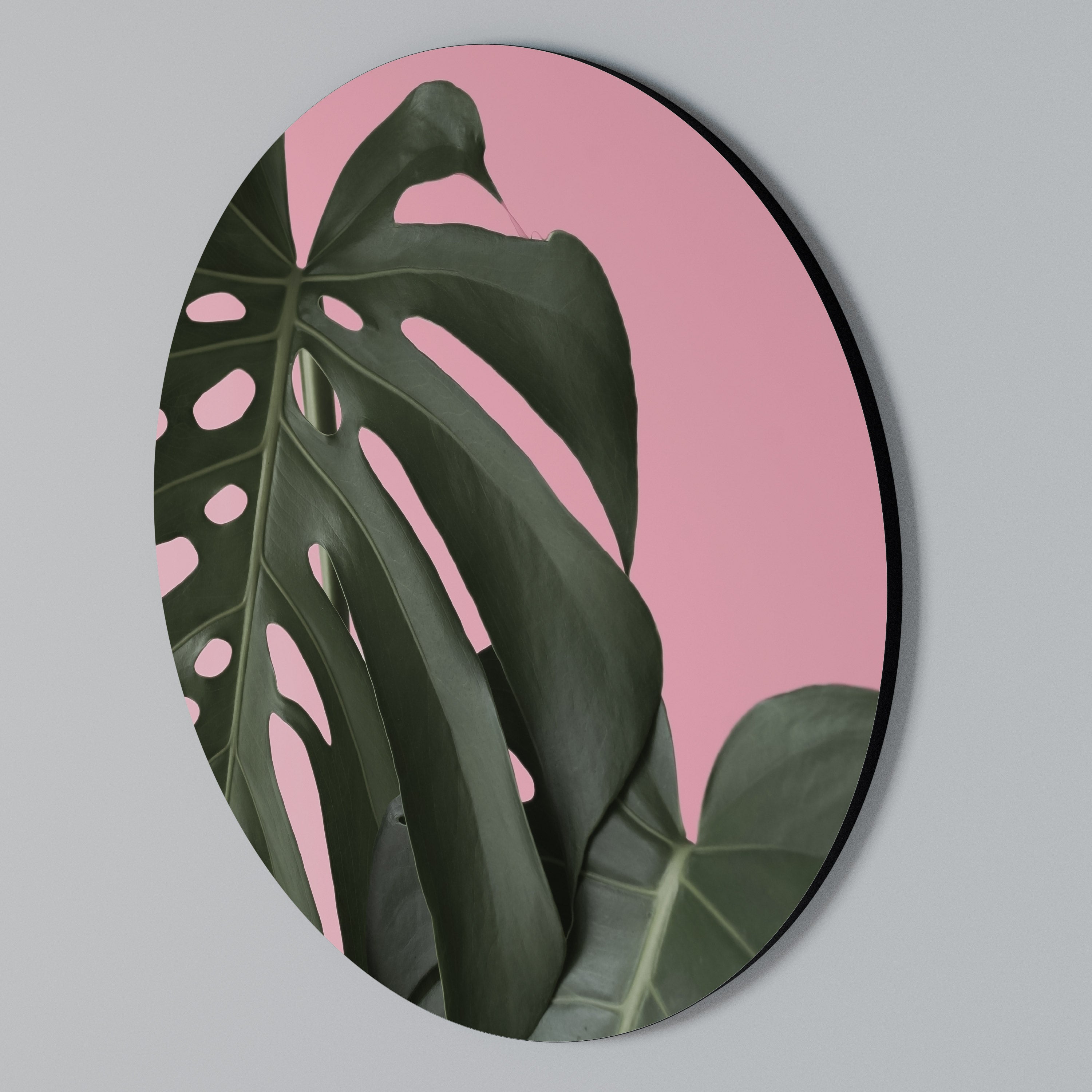 LADY MONSTERA Rundes Wandbild