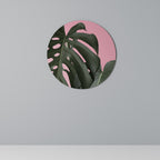 LADY MONSTERA Runde Wanddekoration Ø 69 cm