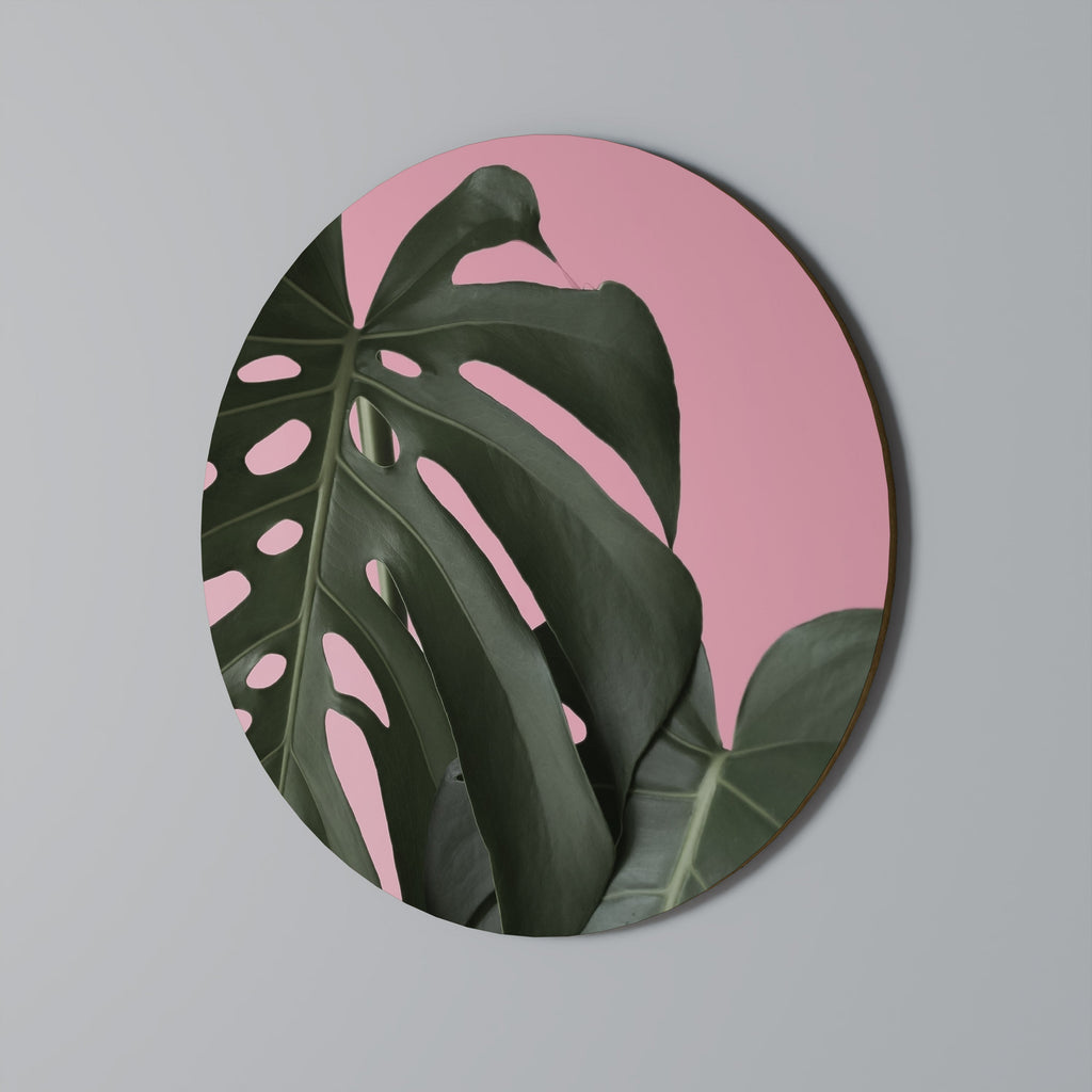 LADY MONSTERA Runde Wanddekoration Ø 69 cm