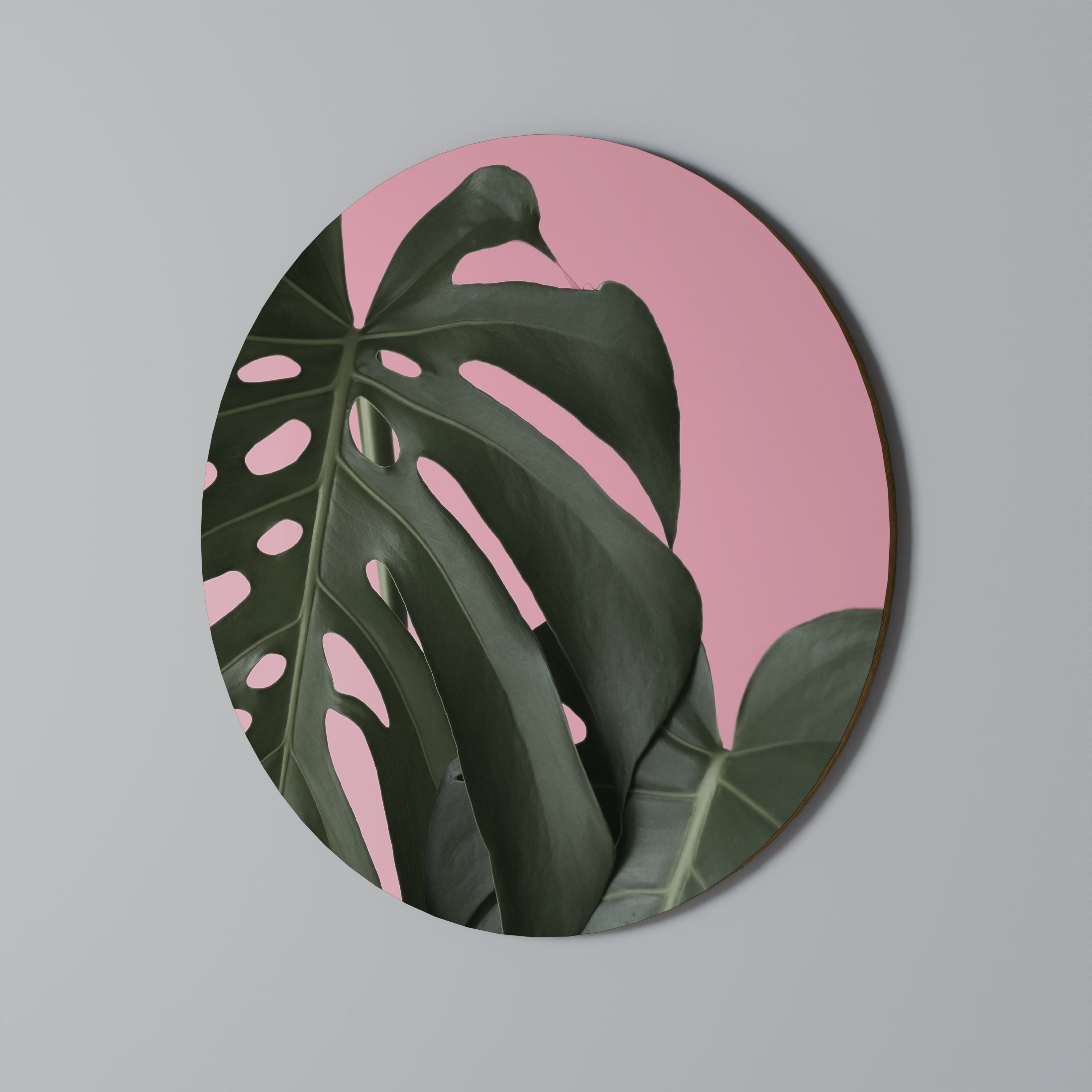 LADY MONSTERA Runde Wanddekoration Ø 69 cm