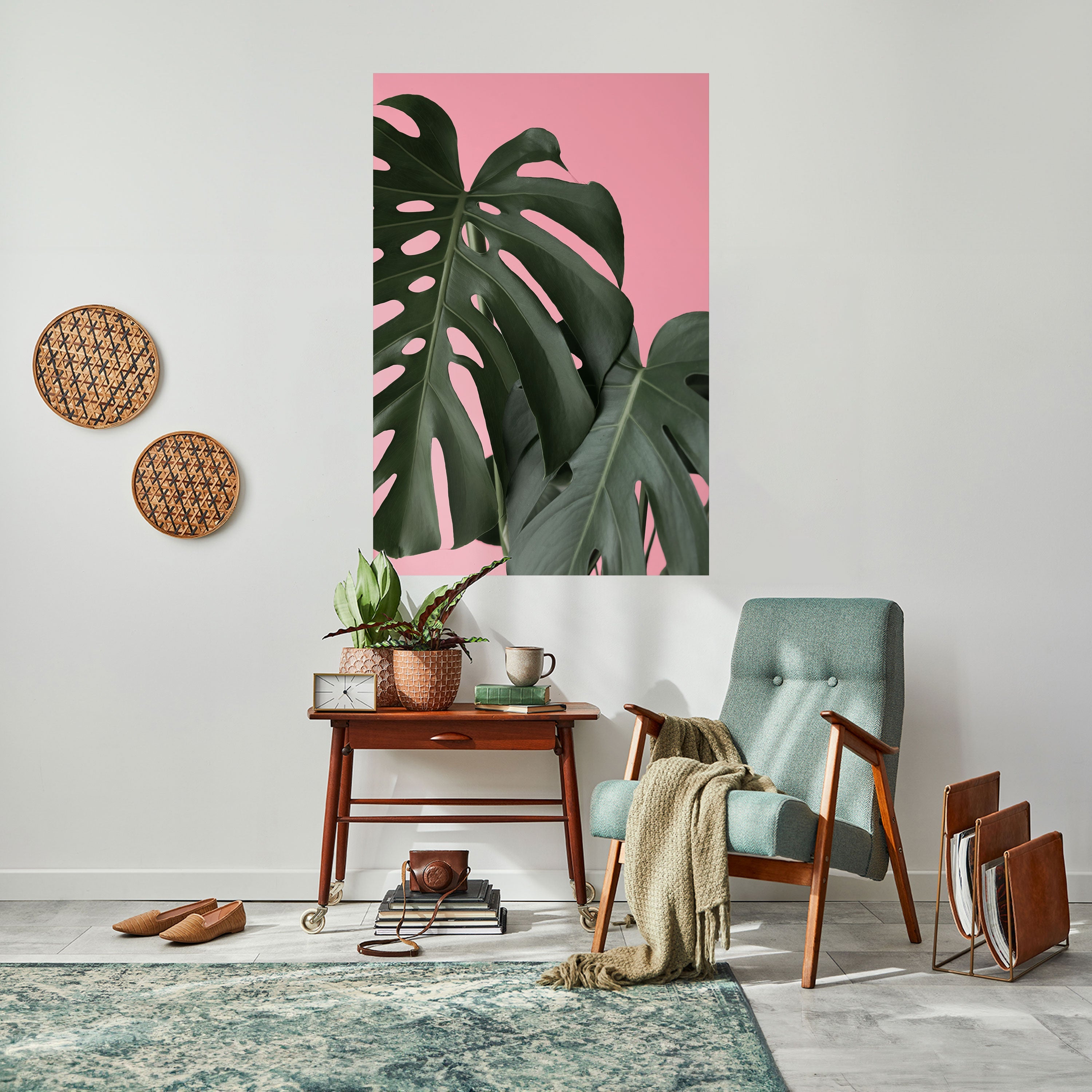 LADY MONSTERA Vertikales Poster zum Abziehen und Aufkleben