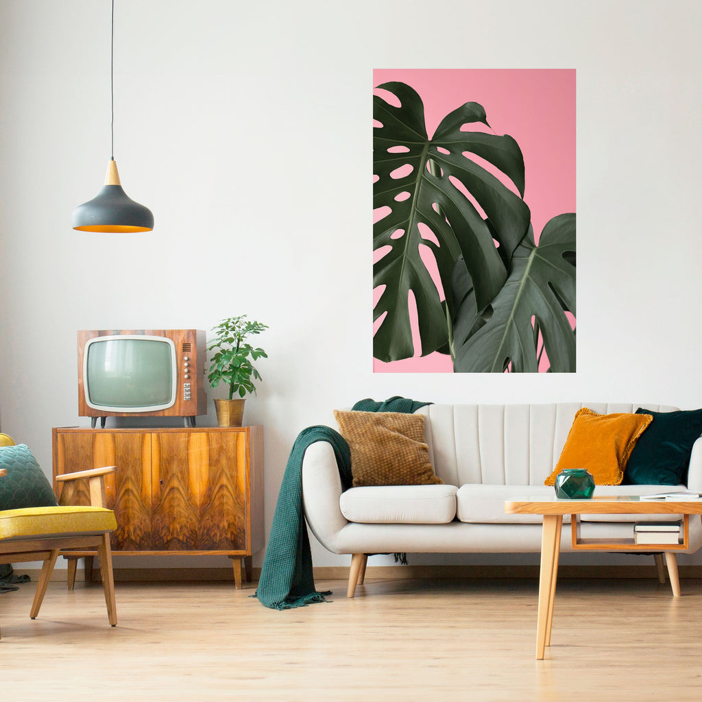 LADY MONSTERA Vertikales Poster zum Abziehen und Aufkleben