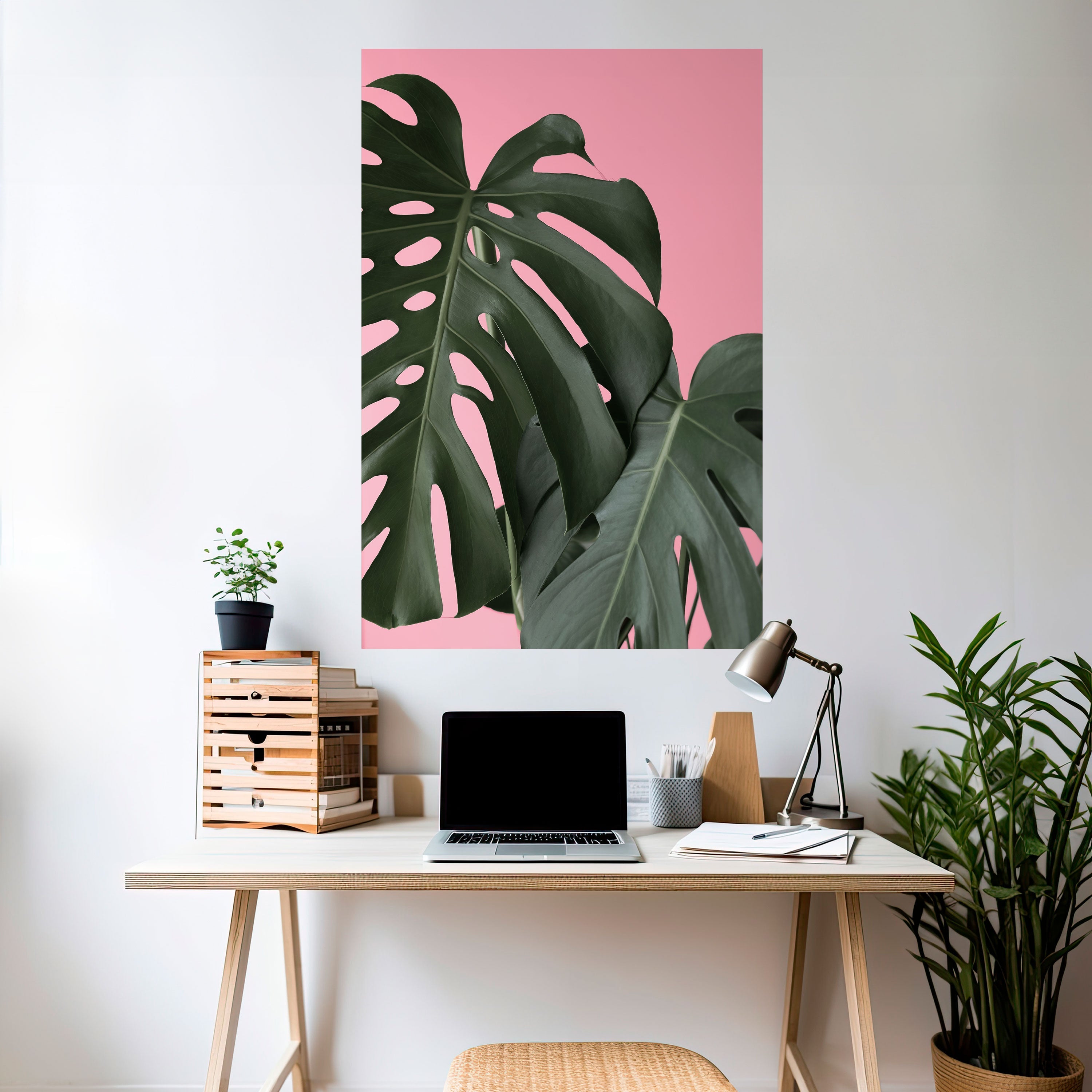 LADY MONSTERA Vertikales Poster zum Abziehen und Aufkleben