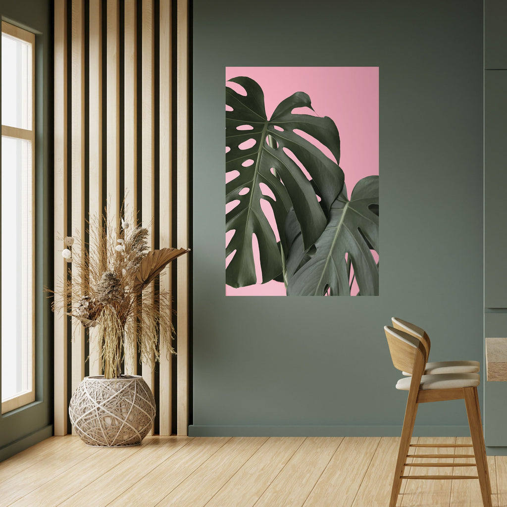 LADY MONSTERA Vertikales Poster zum Abziehen und Aufkleben