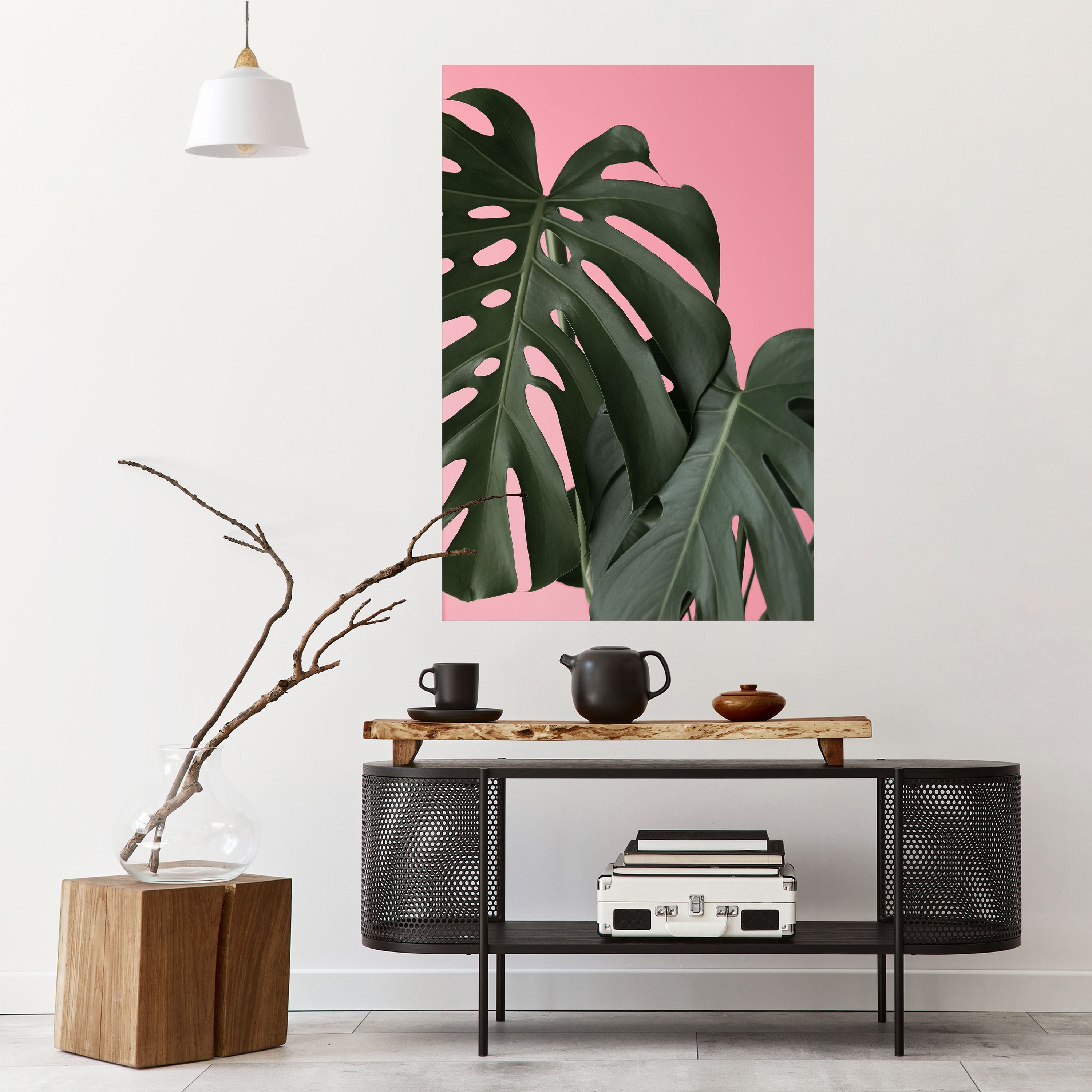 LADY MONSTERA Vertikales Poster zum Abziehen und Aufkleben