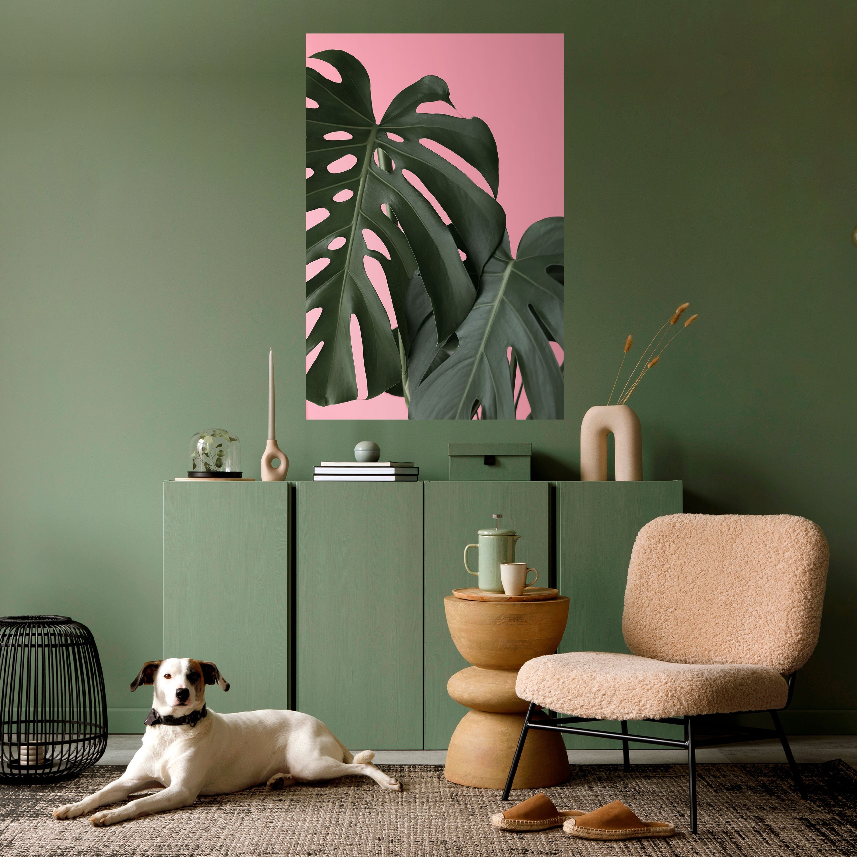 LADY MONSTERA Vertikales Poster zum Abziehen und Aufkleben