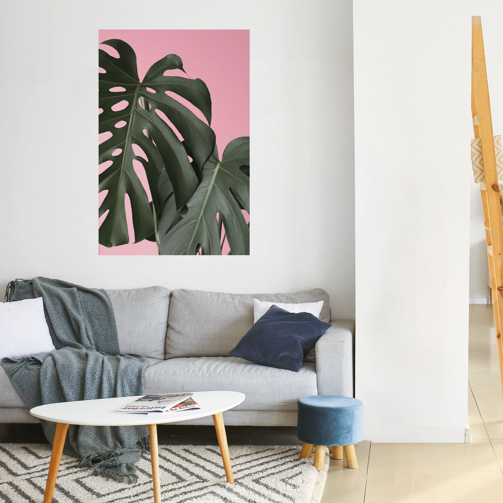 LADY MONSTERA Vertikales Poster zum Abziehen und Aufkleben