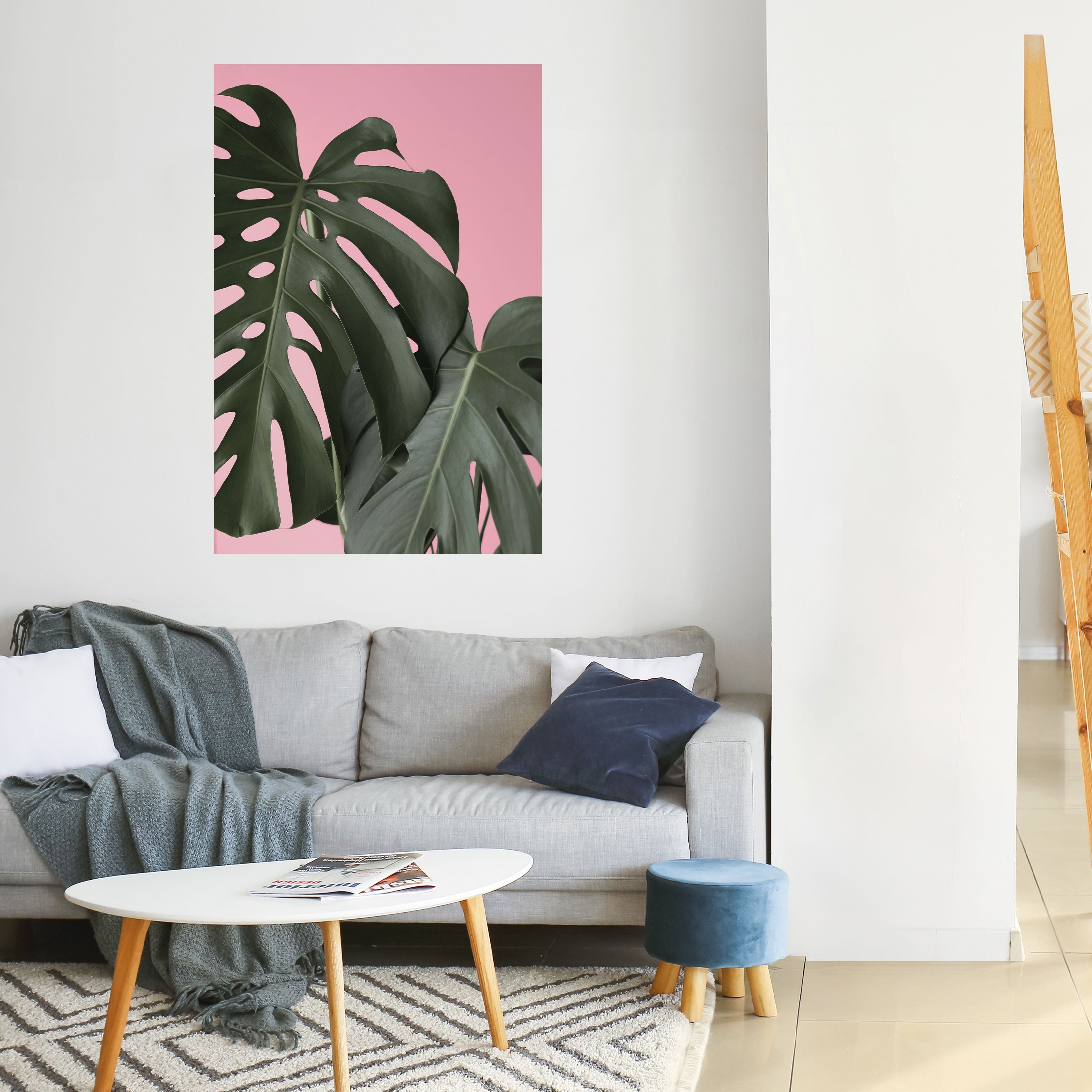 LADY MONSTERA Vertikales Poster zum Abziehen und Aufkleben