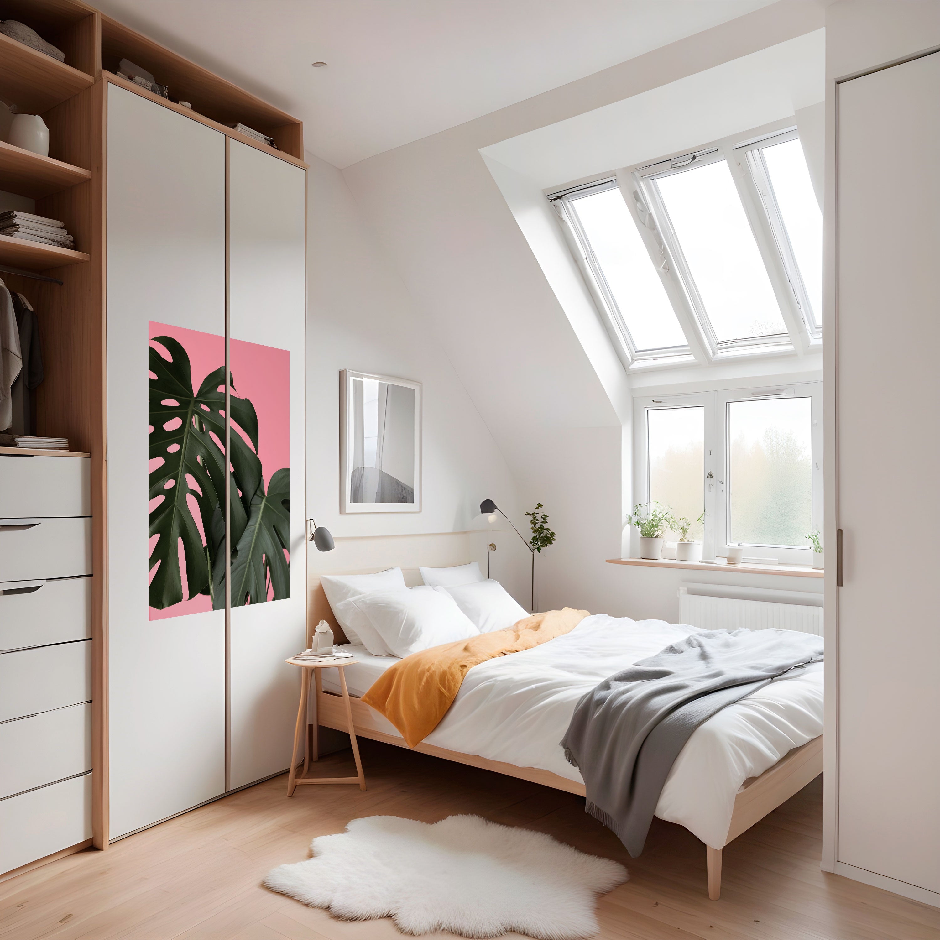 LADY MONSTERA Vertikales Poster zum Abziehen und Aufkleben