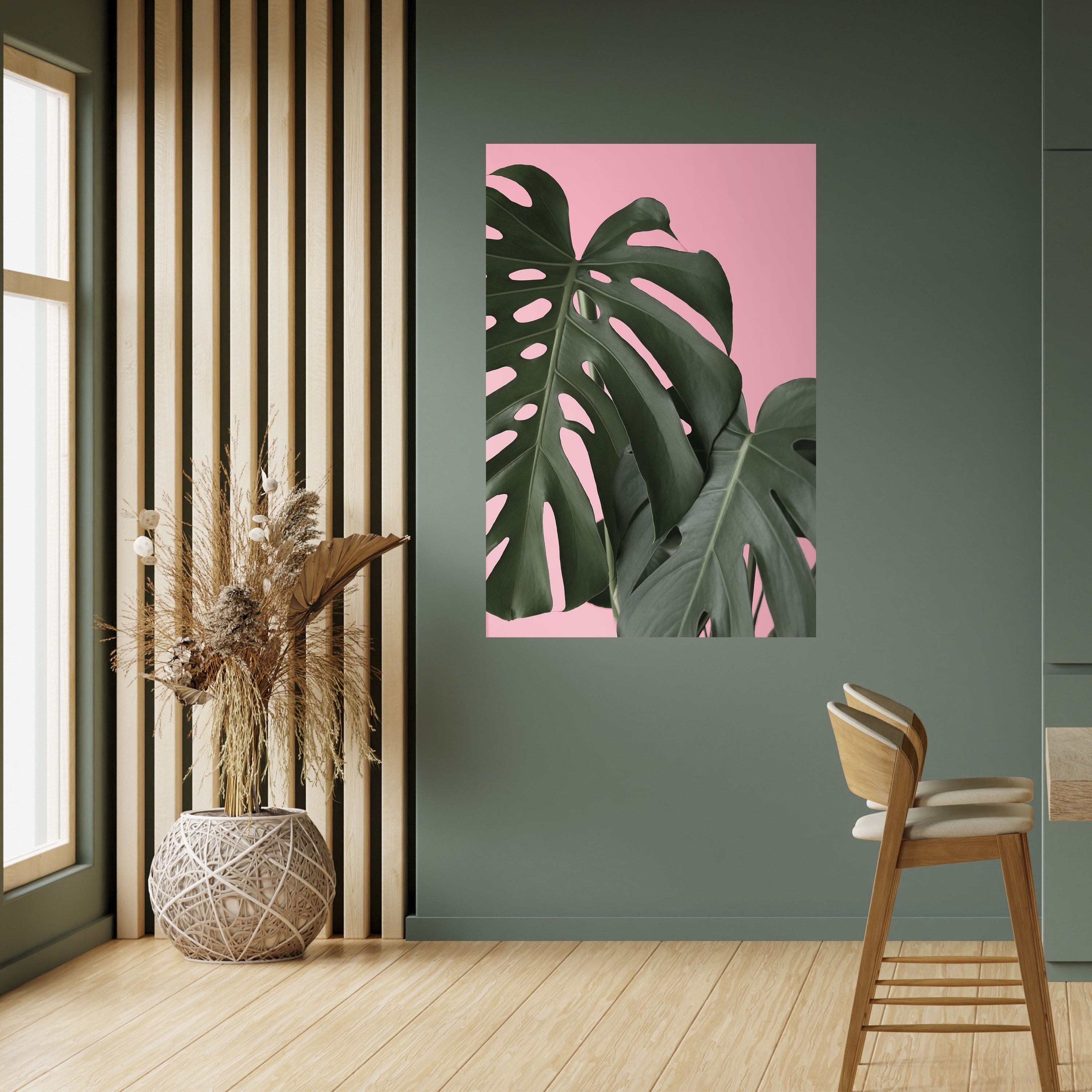 LADY MONSTERA Vertikales Poster zum Abziehen und Aufkleben