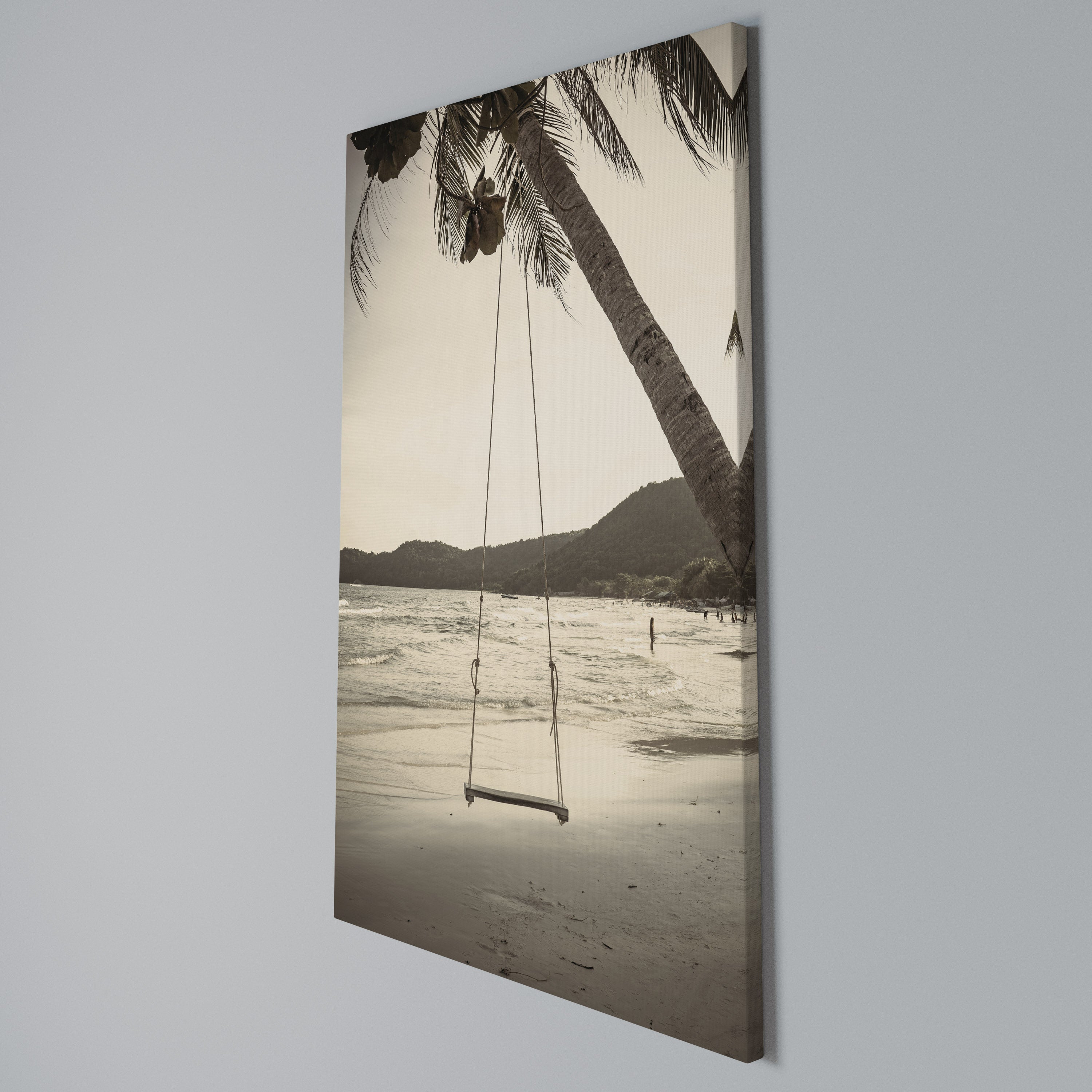 SUNSET SWING SORROW Vertical Canvas Print