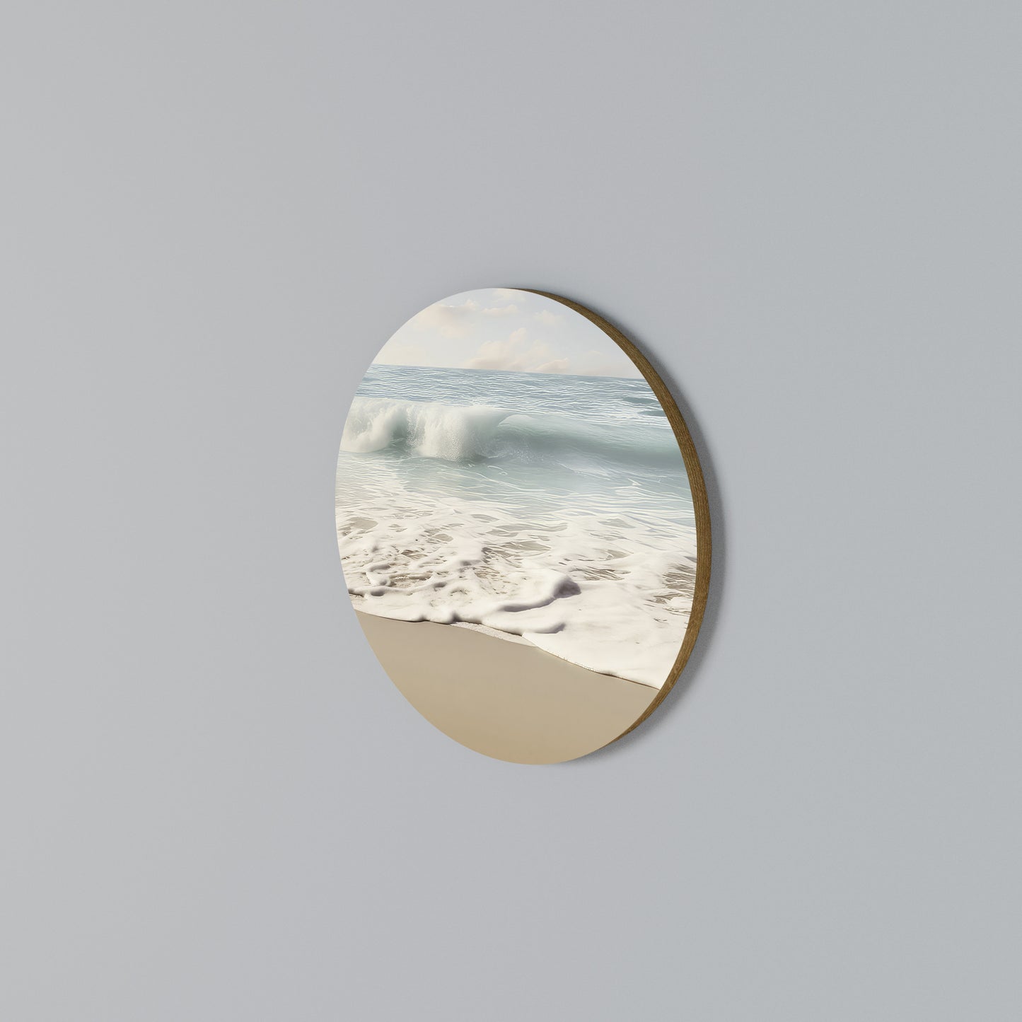 OCEAN WHISPER Rundes Wandbild