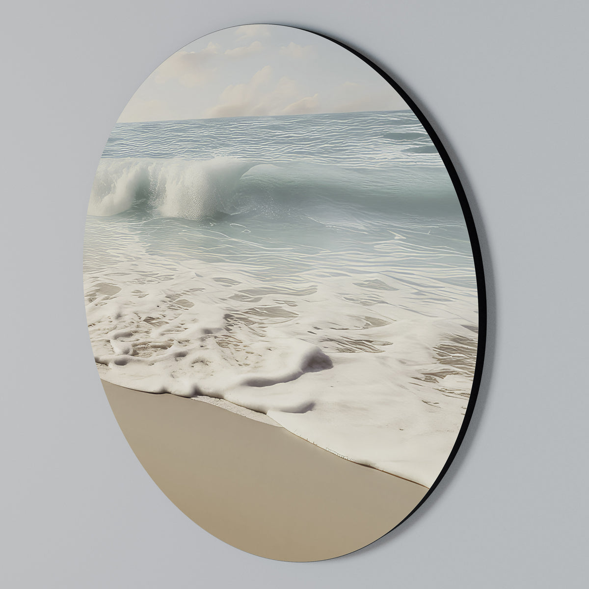 OCEAN WHISPER Rundes Wandbild