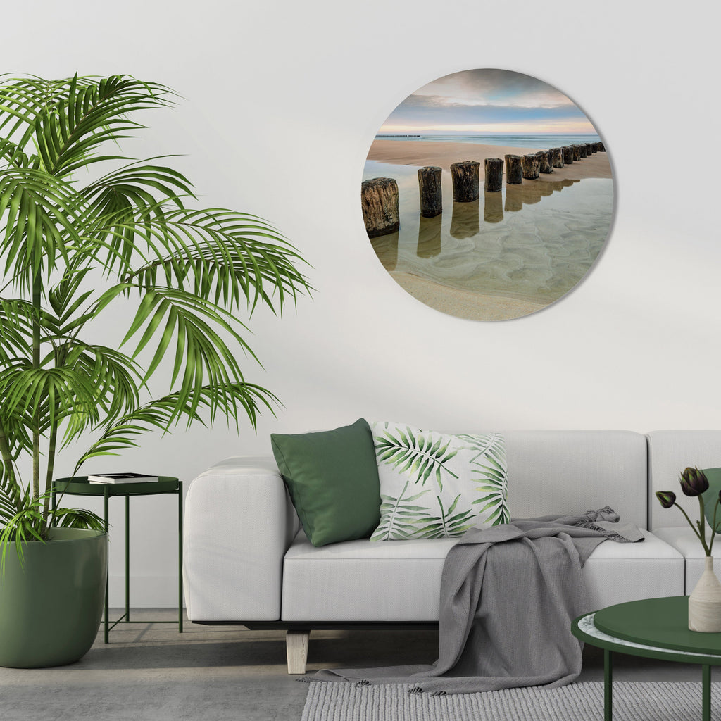 TIDAL SYMMETRY Runde Wanddekoration Ø 69 cm