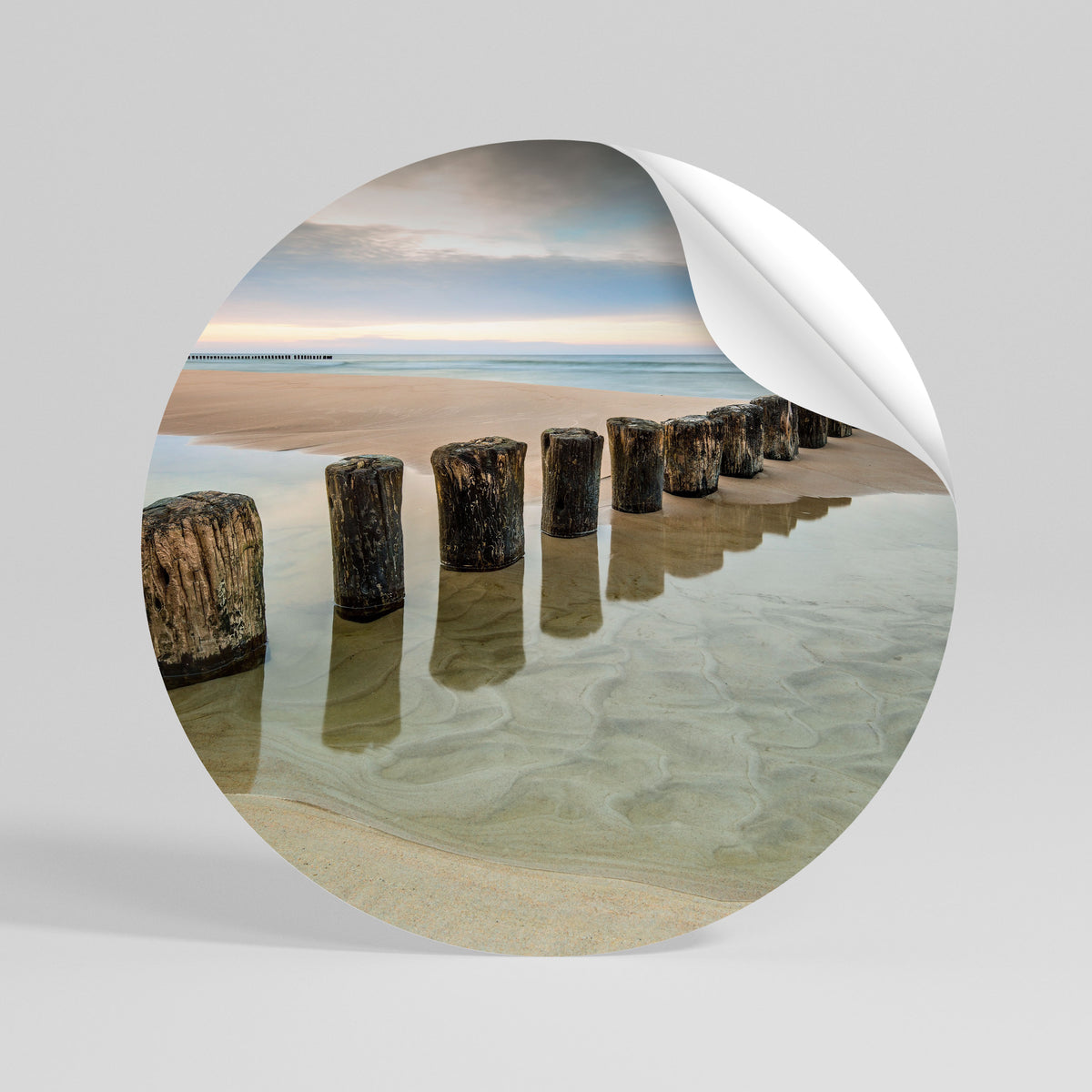 TIDAL SYMMETRY Runder Wandsticker zum Abziehen und Aufkleben