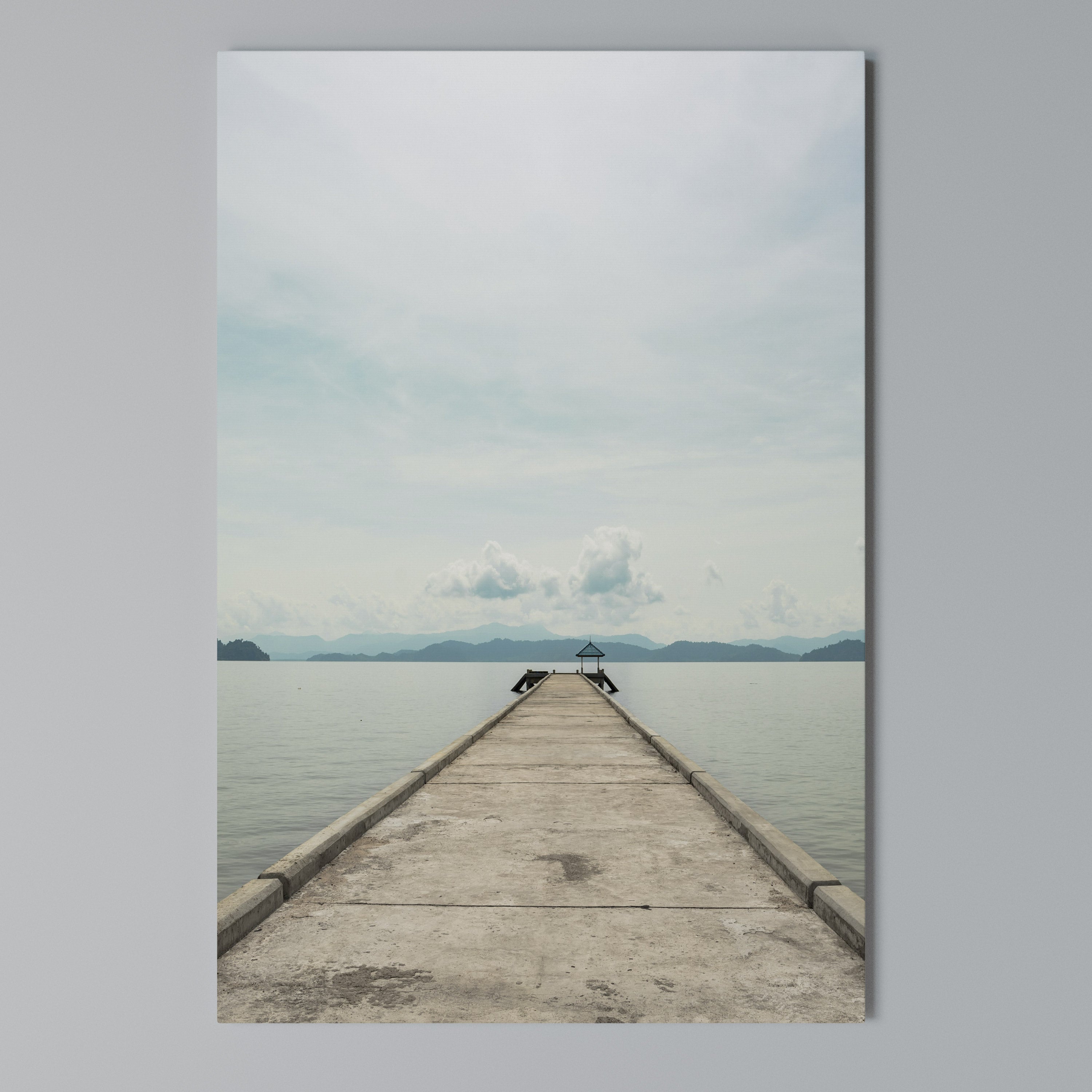 AQUA HORIZON Vertical Canvas Print