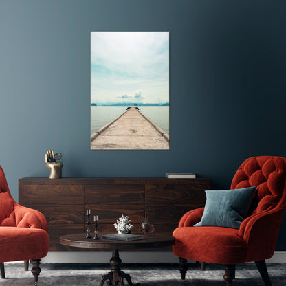 AQUA HORIZON Vertical Canvas Print