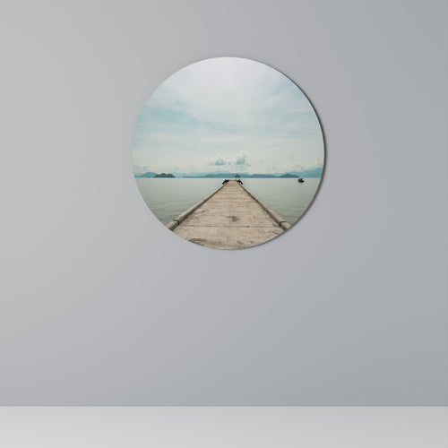 AQUA HORIZON Round Wall Art