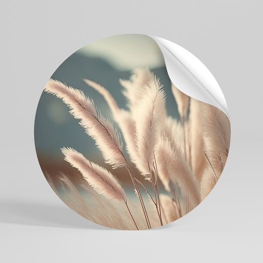 PAMPAS DREAMSCAPE Peel and Stick Round Sticker