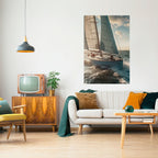 WAVES OF FREEDOM Peel and Stick Vertical Poster