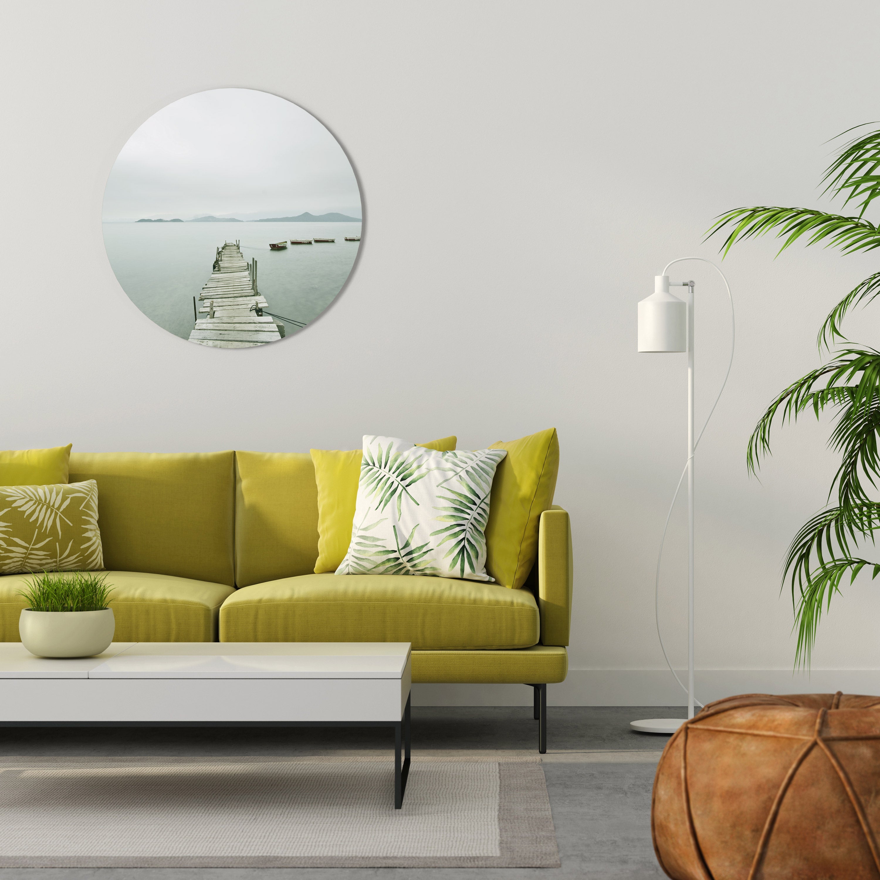 TIDAL HARMONY Runde Wanddekoration Ø 69 cm