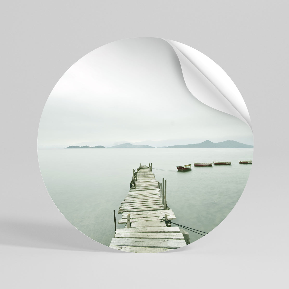 TIDAL HARMONY Runder Wandsticker zum Abziehen und Aufkleben