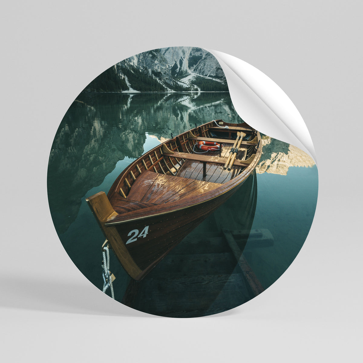 STILL WATERS Runder Wandsticker zum Abziehen und Aufkleben