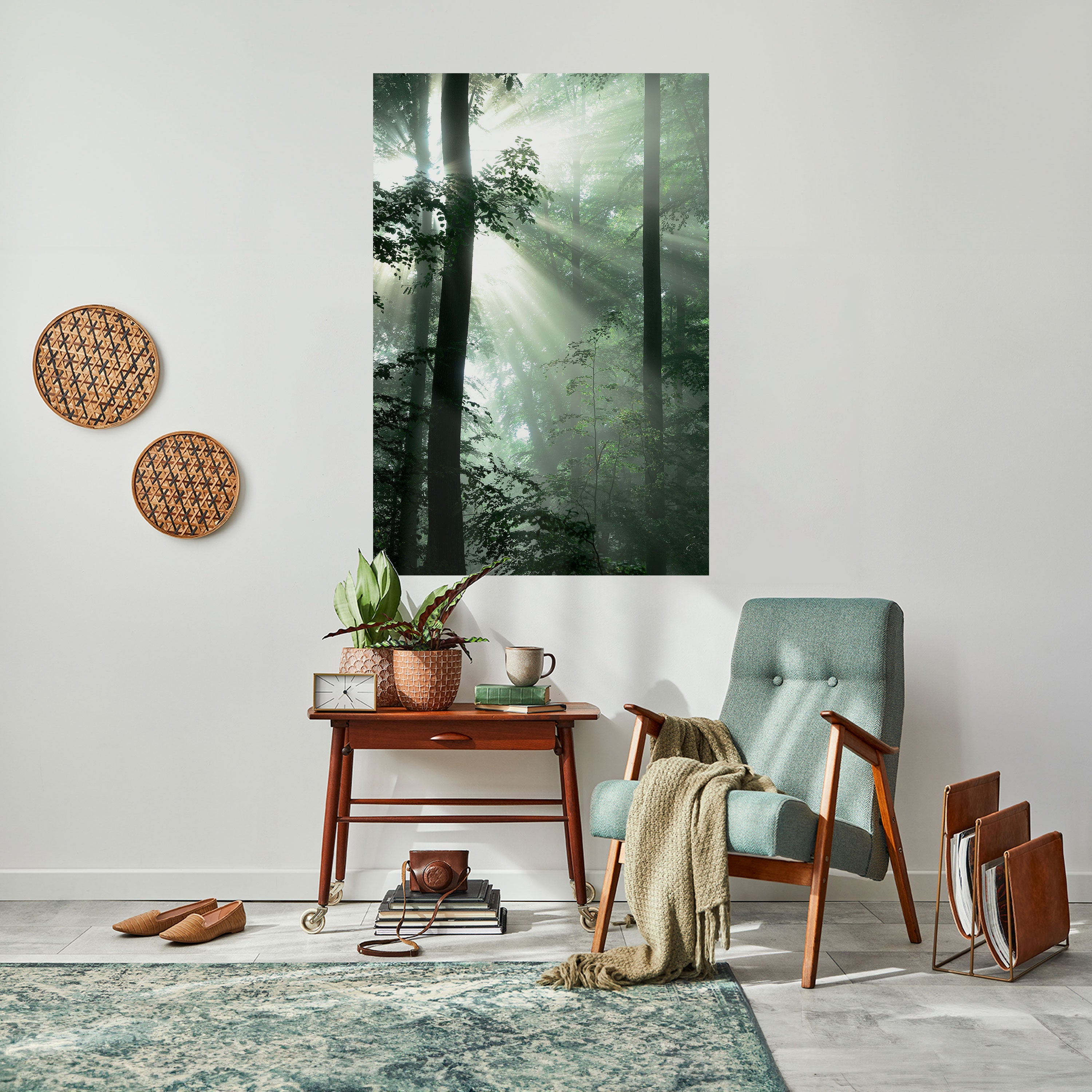 MYSTICAL SUNBEAMS Vertikales Poster zum Abziehen und Aufkleben