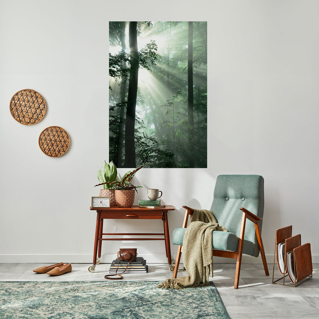 MYSTICAL SUNBEAMS Vertikales Poster zum Abziehen und Aufkleben
