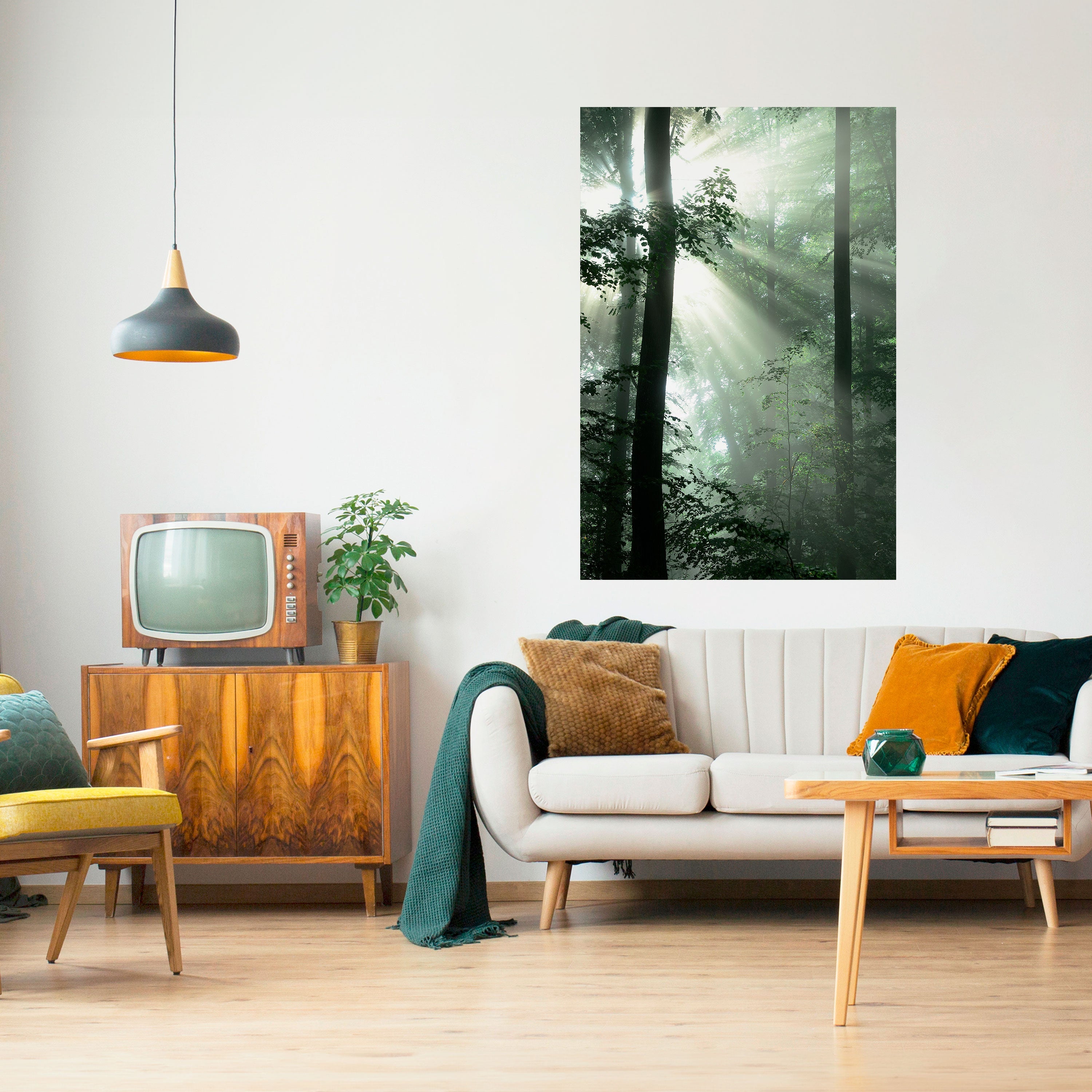 MYSTICAL SUNBEAMS Vertikales Poster zum Abziehen und Aufkleben