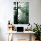 MYSTICAL SUNBEAMS Selbstklebendes Poster - Hochformat