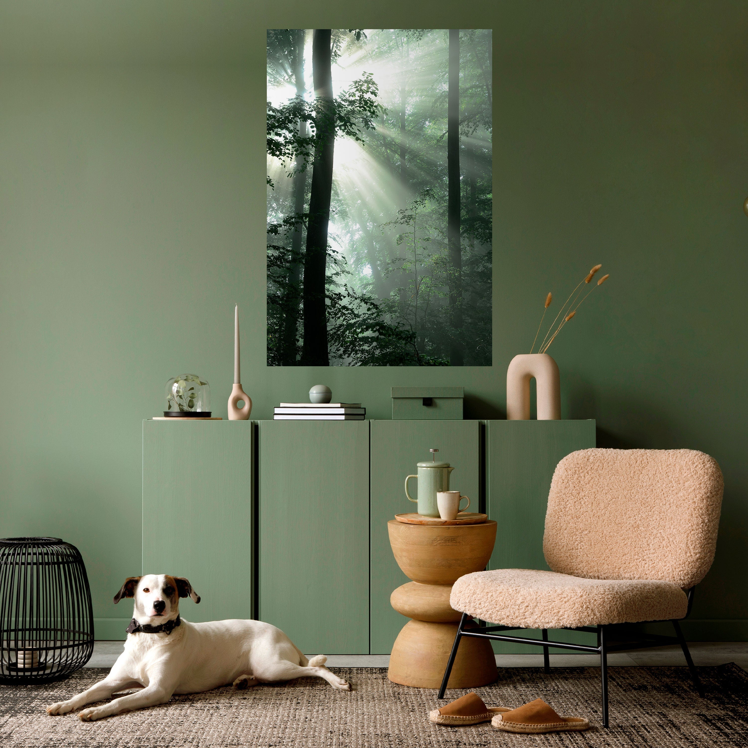 MYSTICAL SUNBEAMS Vertikales Poster zum Abziehen und Aufkleben