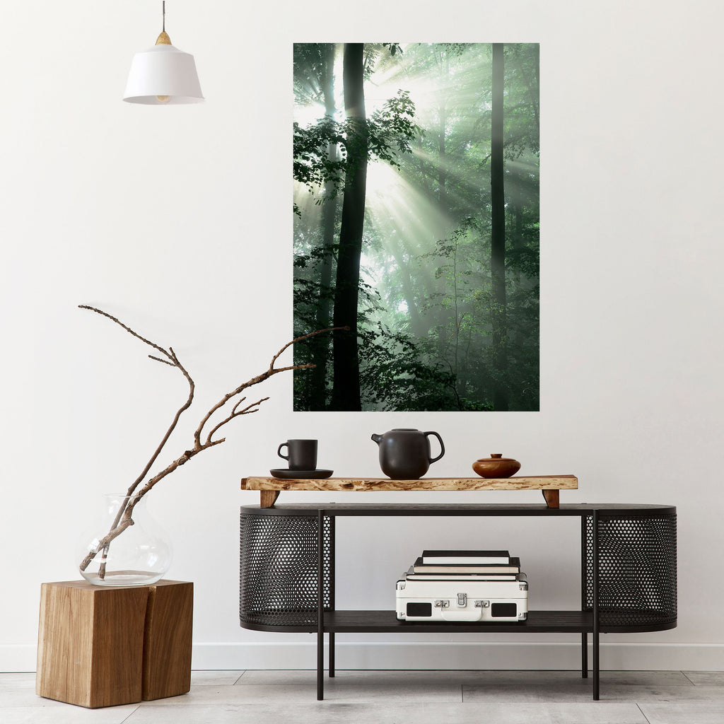 MYSTICAL SUNBEAMS Vertikales Poster zum Abziehen und Aufkleben