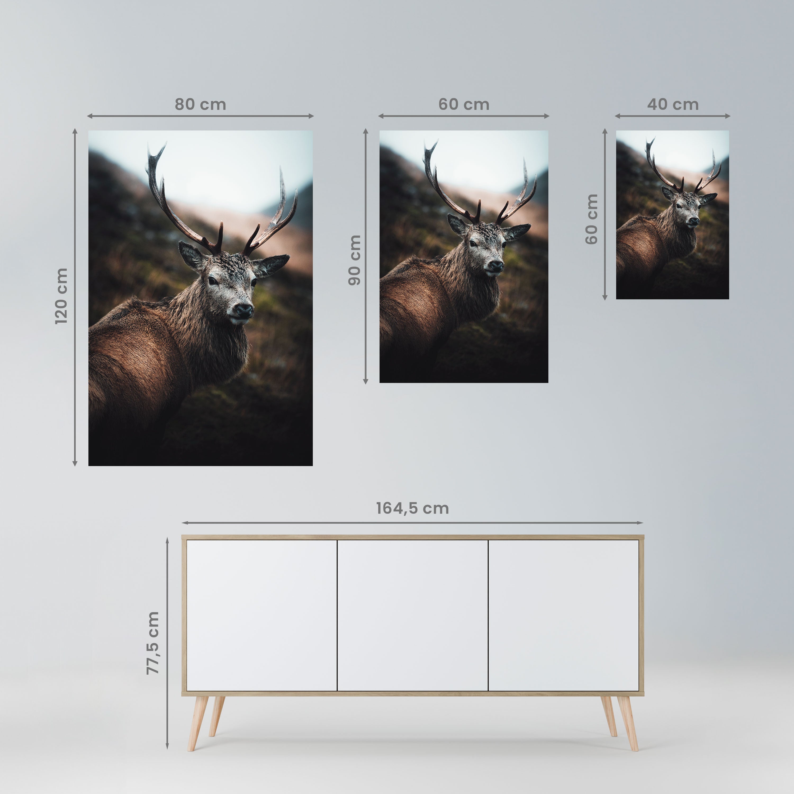 Elegantes, vertikales Poster „Wilderness Guardian“ zum Abziehen und Aufkleben