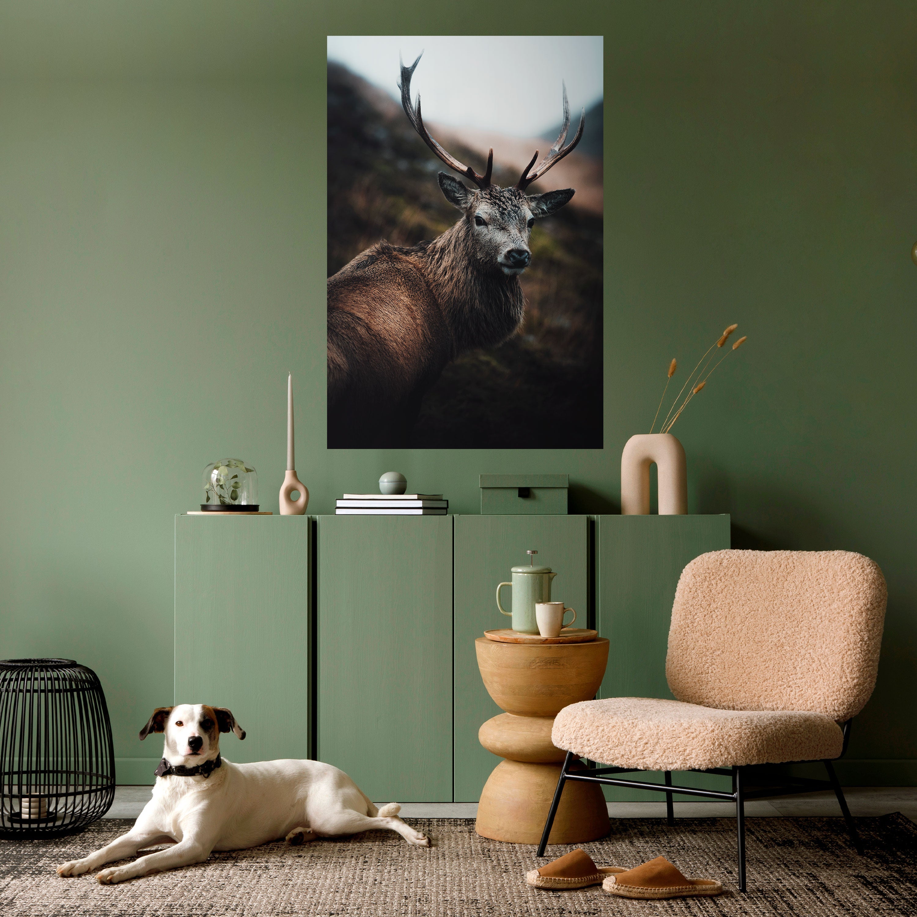 Elegantes, vertikales Poster „Wilderness Guardian“ zum Abziehen und Aufkleben
