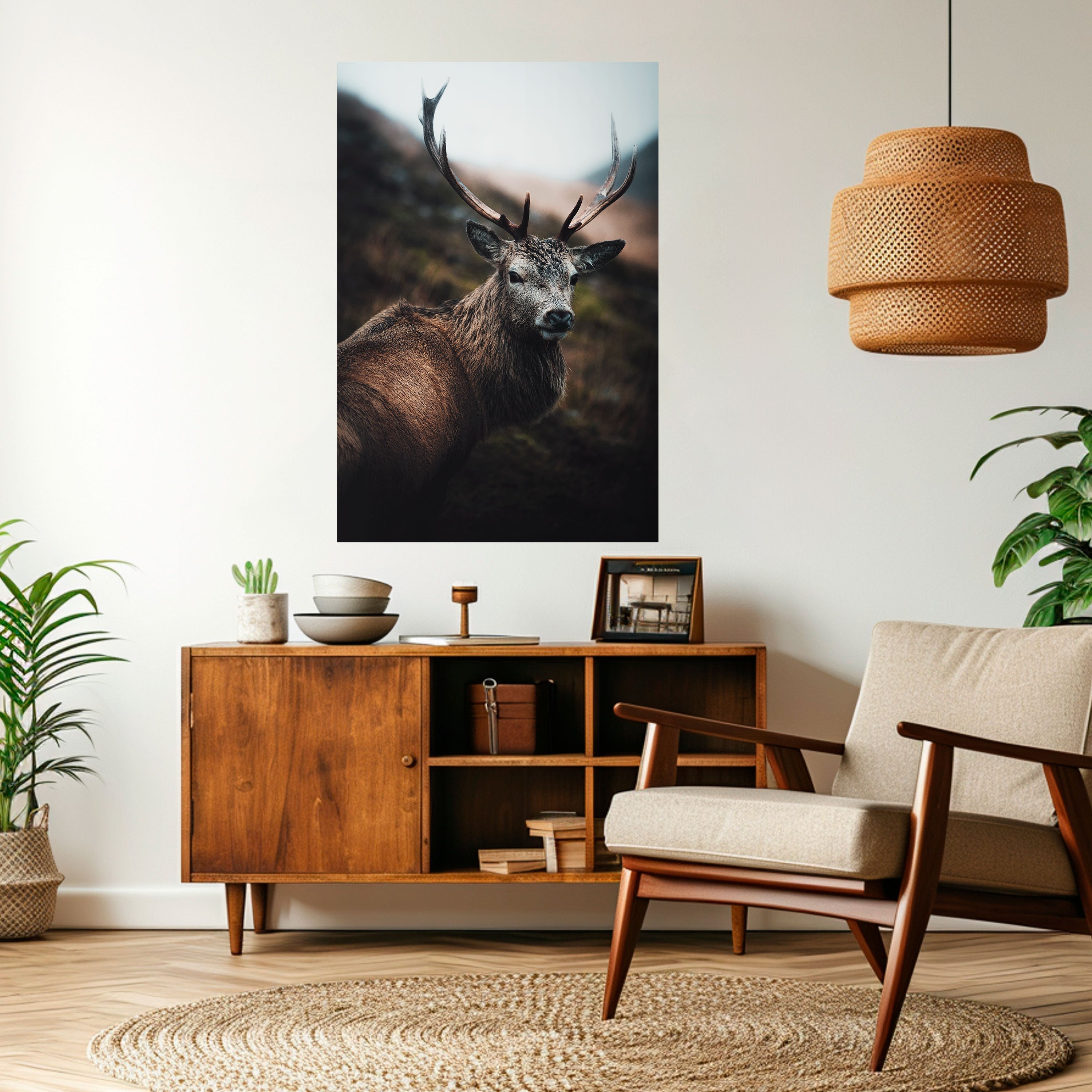 Elegantes, vertikales Poster „Wilderness Guardian“ zum Abziehen und Aufkleben