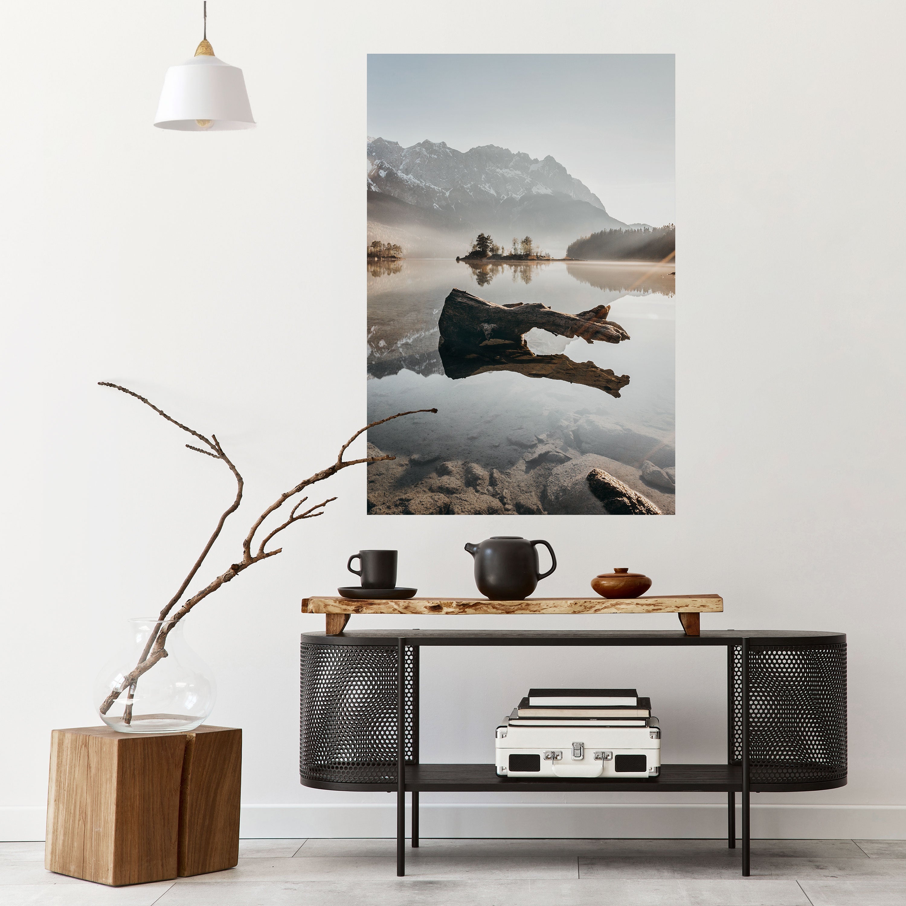 SILENT WATERSCAPE Vertikales Poster zum Abziehen und Aufkleben
