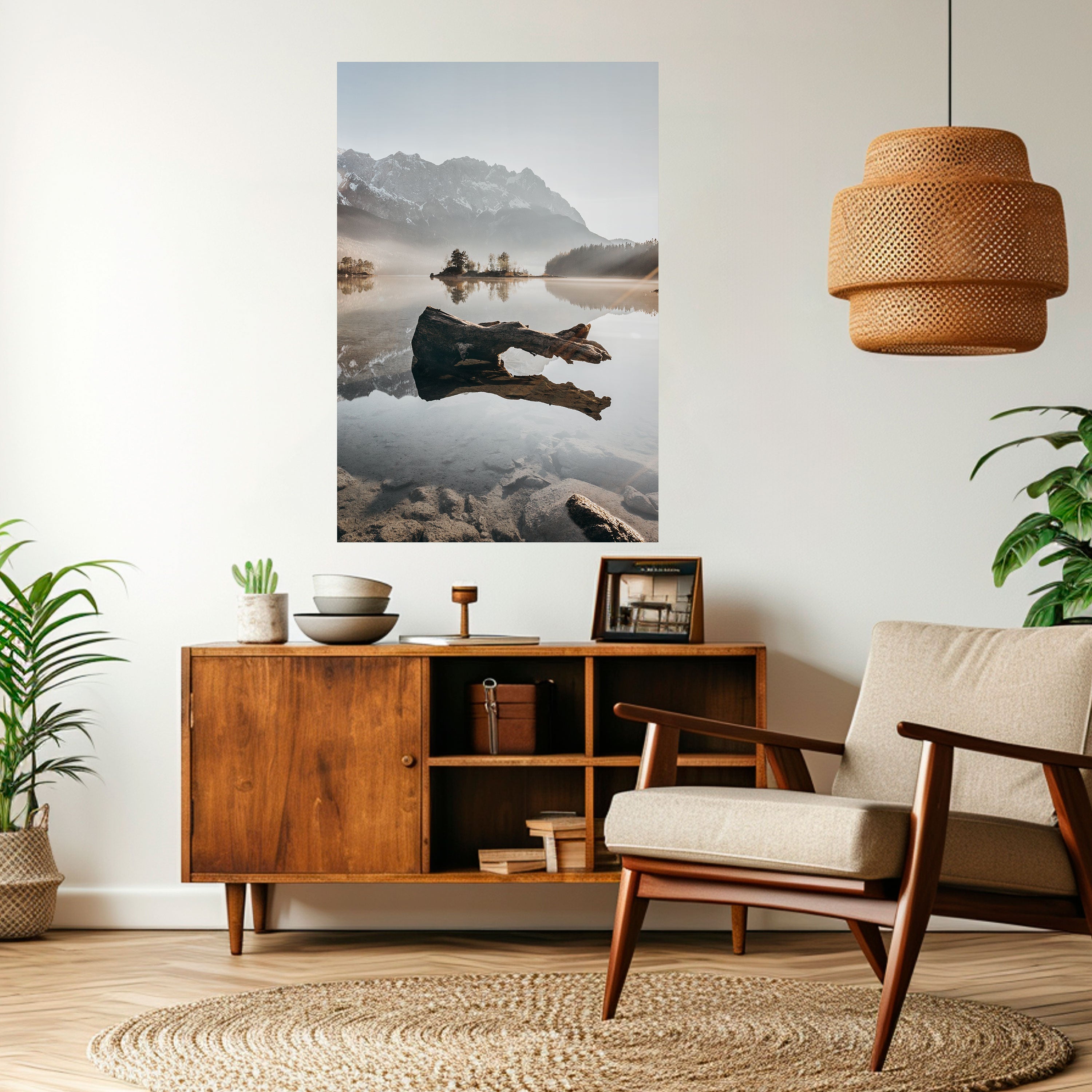 SILENT WATERSCAPE Vertikales Poster zum Abziehen und Aufkleben