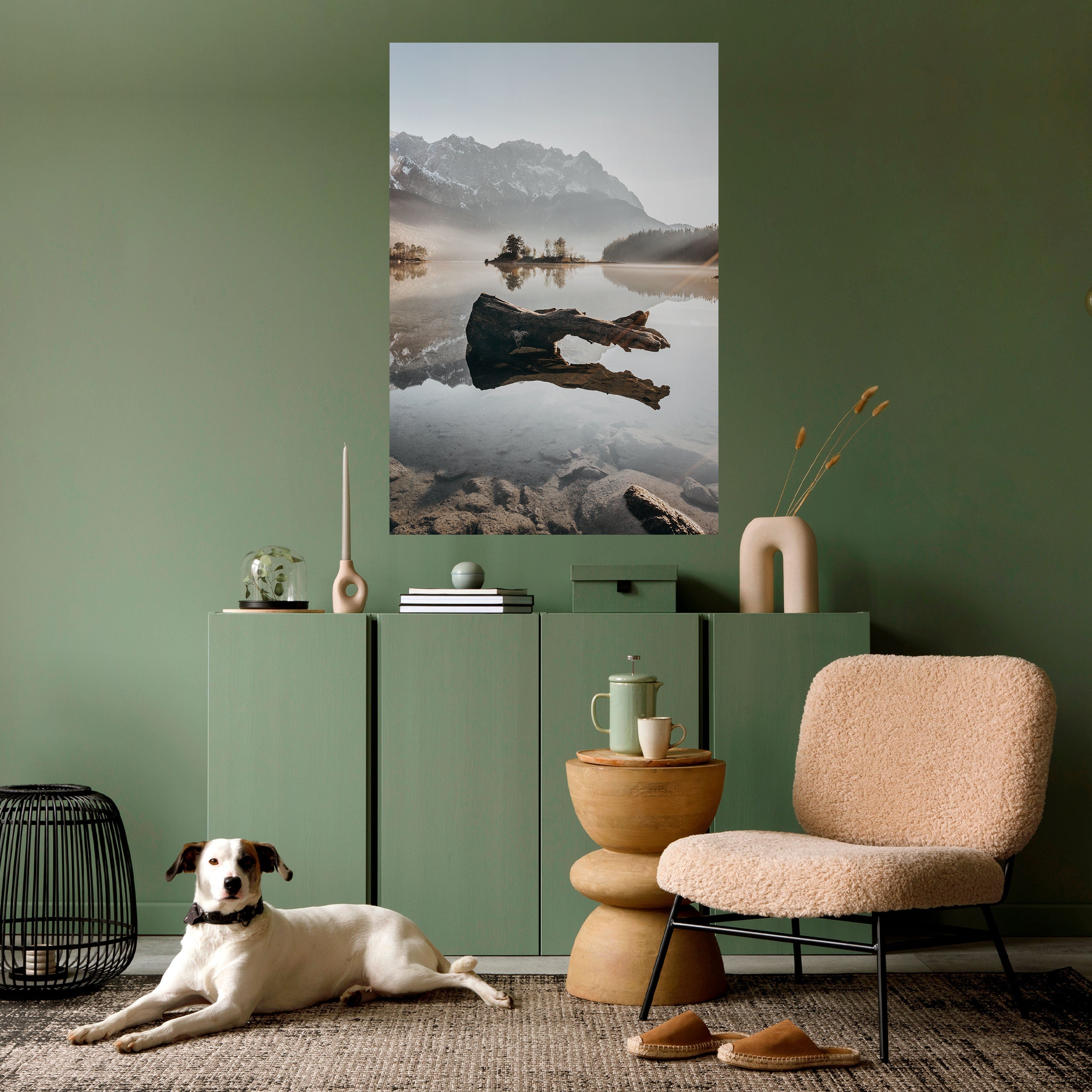 SILENT WATERSCAPE Vertikales Poster zum Abziehen und Aufkleben