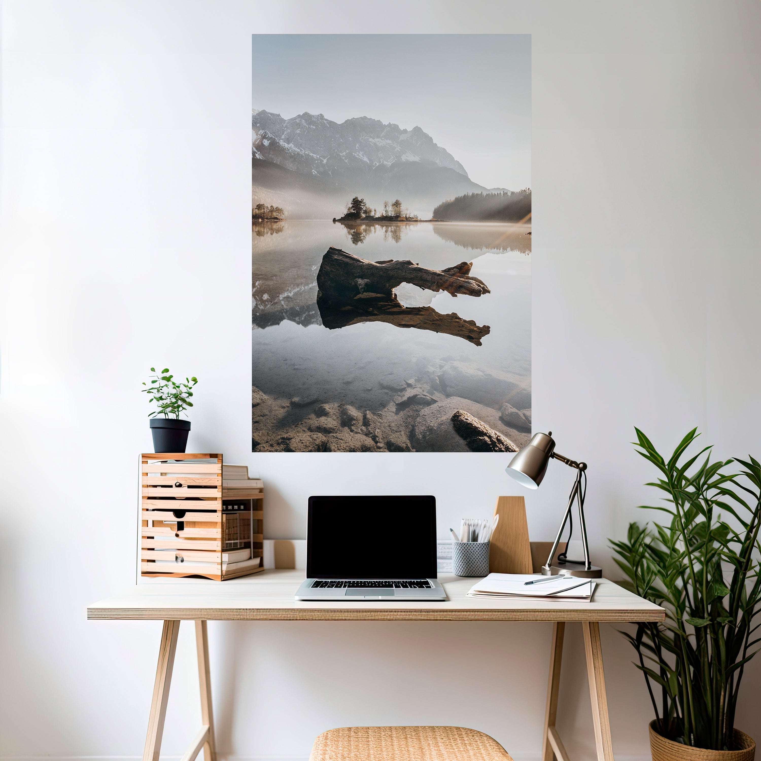 SILENT WATERSCAPE Vertikales Poster zum Abziehen und Aufkleben