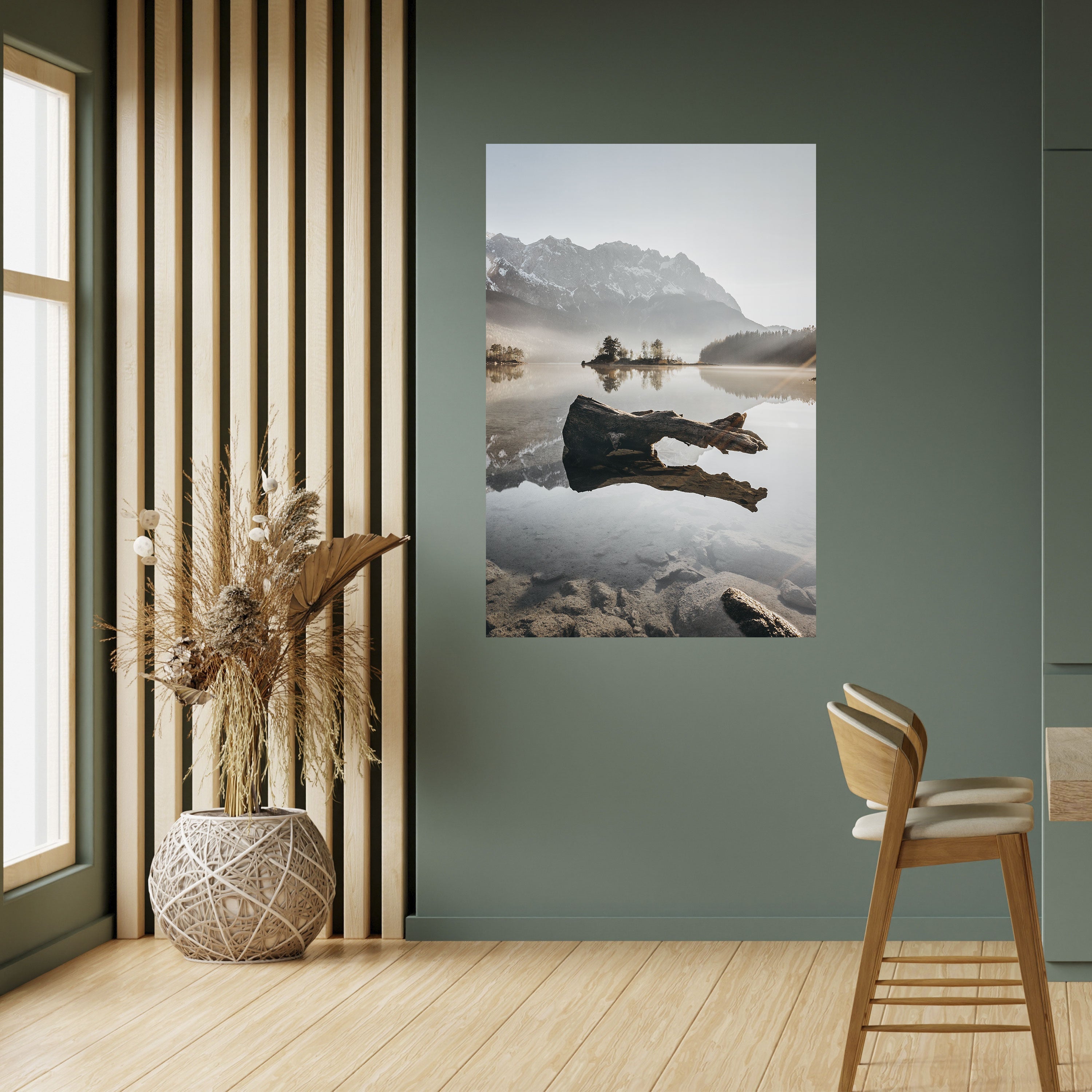 SILENT WATERSCAPE Vertikales Poster zum Abziehen und Aufkleben